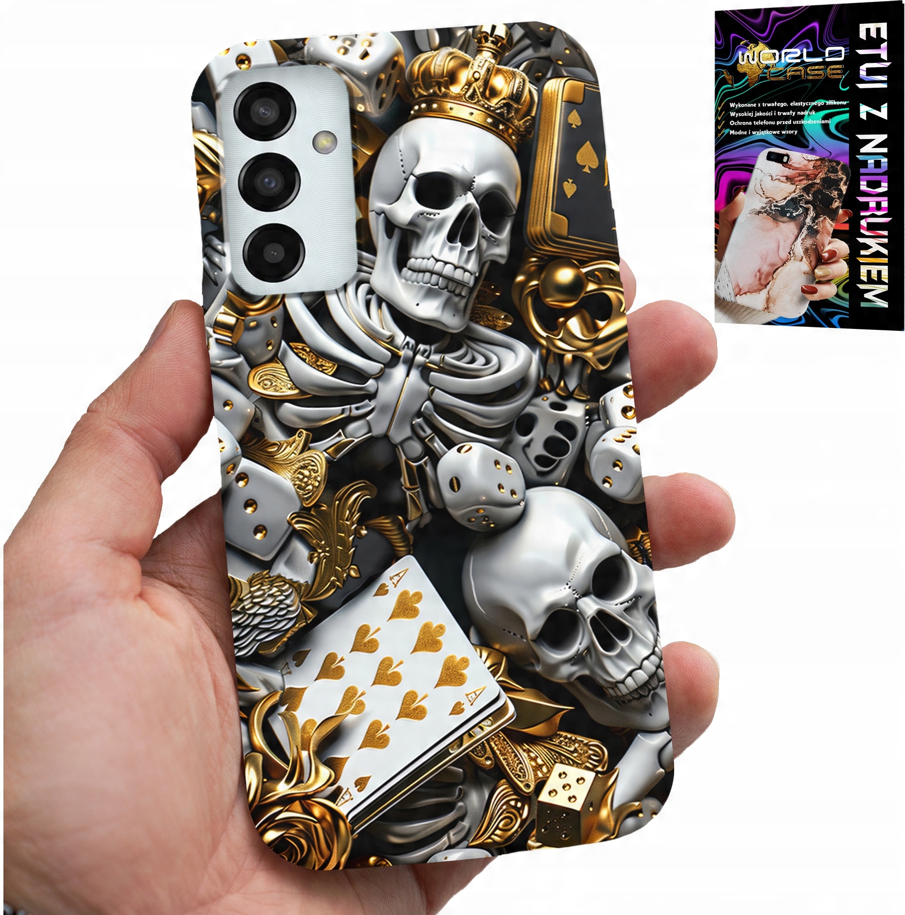 ETUI DO SAMSUNG GALAXY M13 4G - KRÓL POKER KOŚCI AS WZORY DLA MĘŻCZYZN