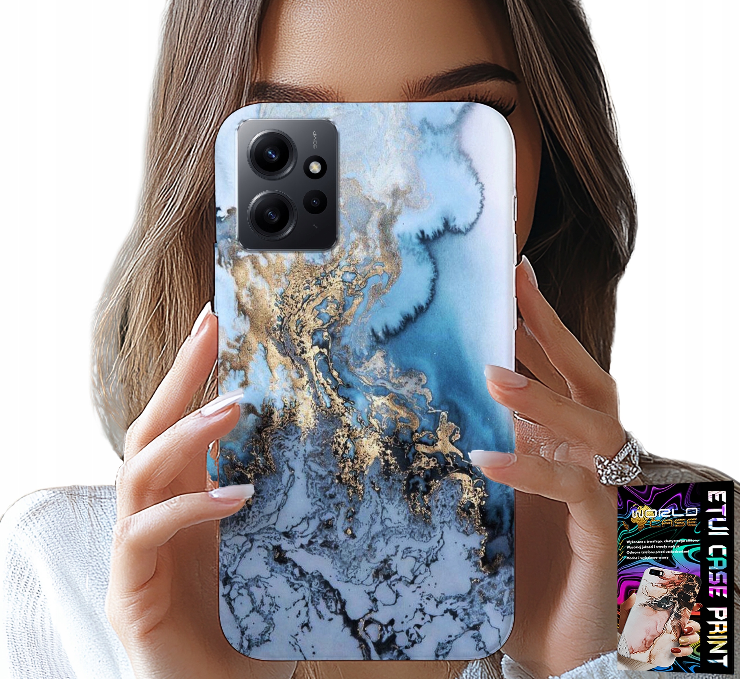 ETUI DO XIAOMI NOTE 12 4G - MARMUREK MARMURKI DAMSKIE WZORY +SZKŁO