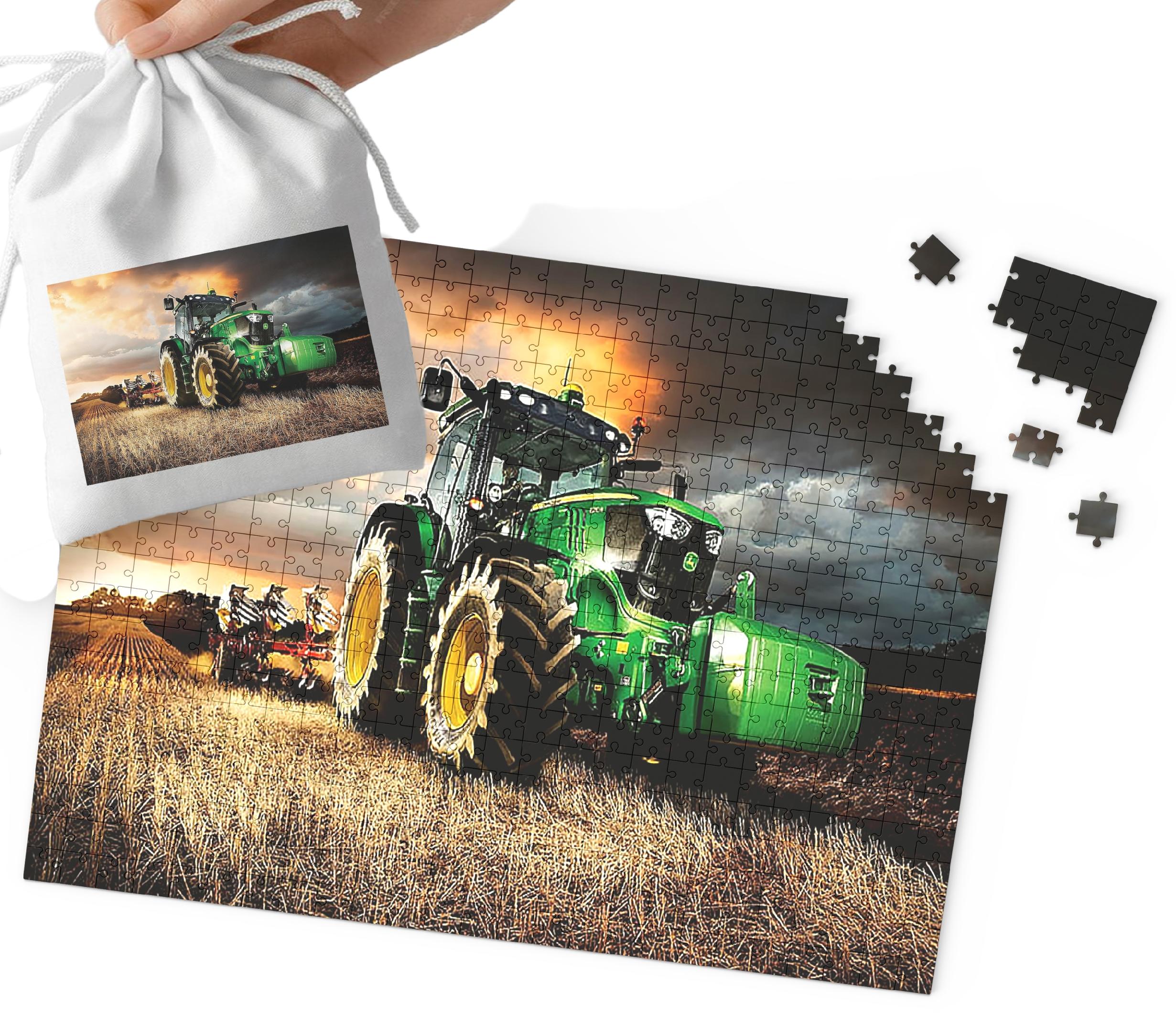 PUZZLE - TRAKTOR CIĄGNIK WZORY DLA MAŁYCH ROLNIKÓW 252el + WORECZEK