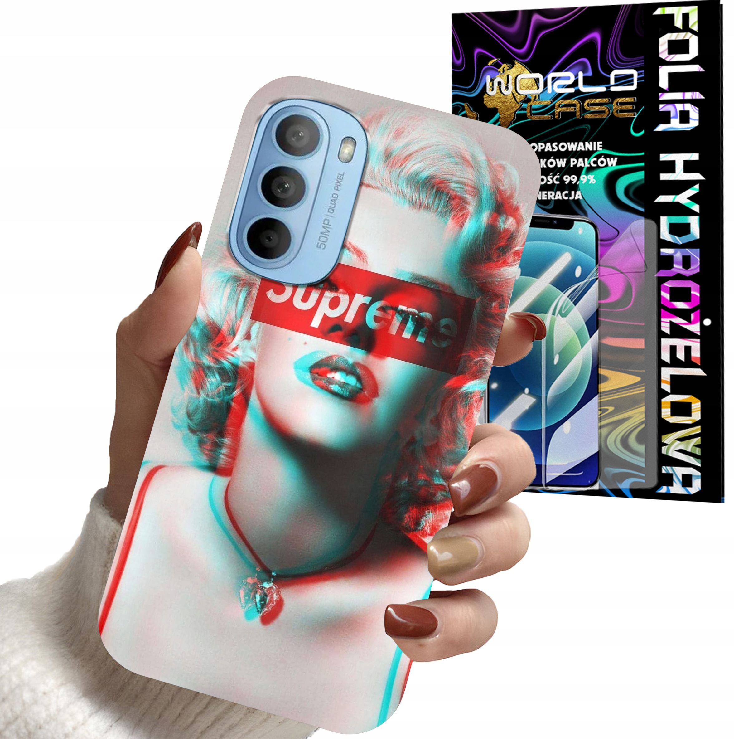 ETUI DO MOTOROLA MOTO G31 4G / G41 4G - Monroe MODNE KOBIECE WZORY + FOLIA