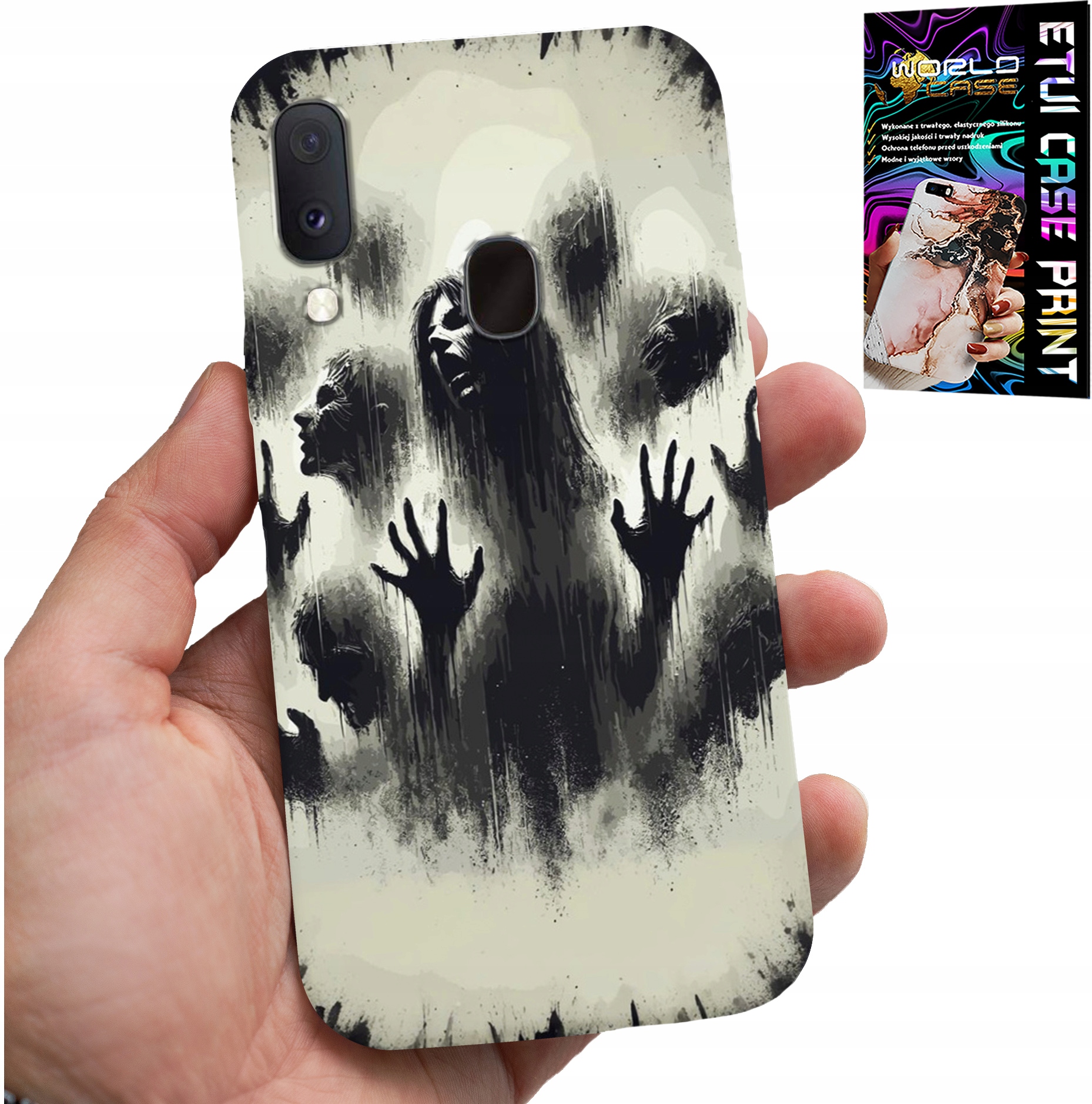 ETUI DO SAMSUNG GALAXY A20E - ŻYWE TRUPY THE WALKING DEAD ZOMBI +SZKŁO