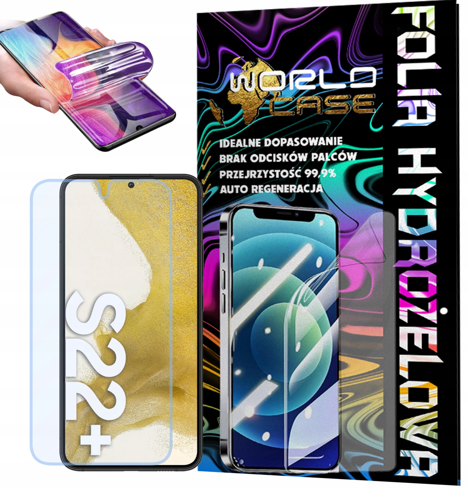 FOLIA HYDROŻELOWA OCHRONNA DO SAMSUNG GALAXY S22 PLUS NA EKRAN MOCNA