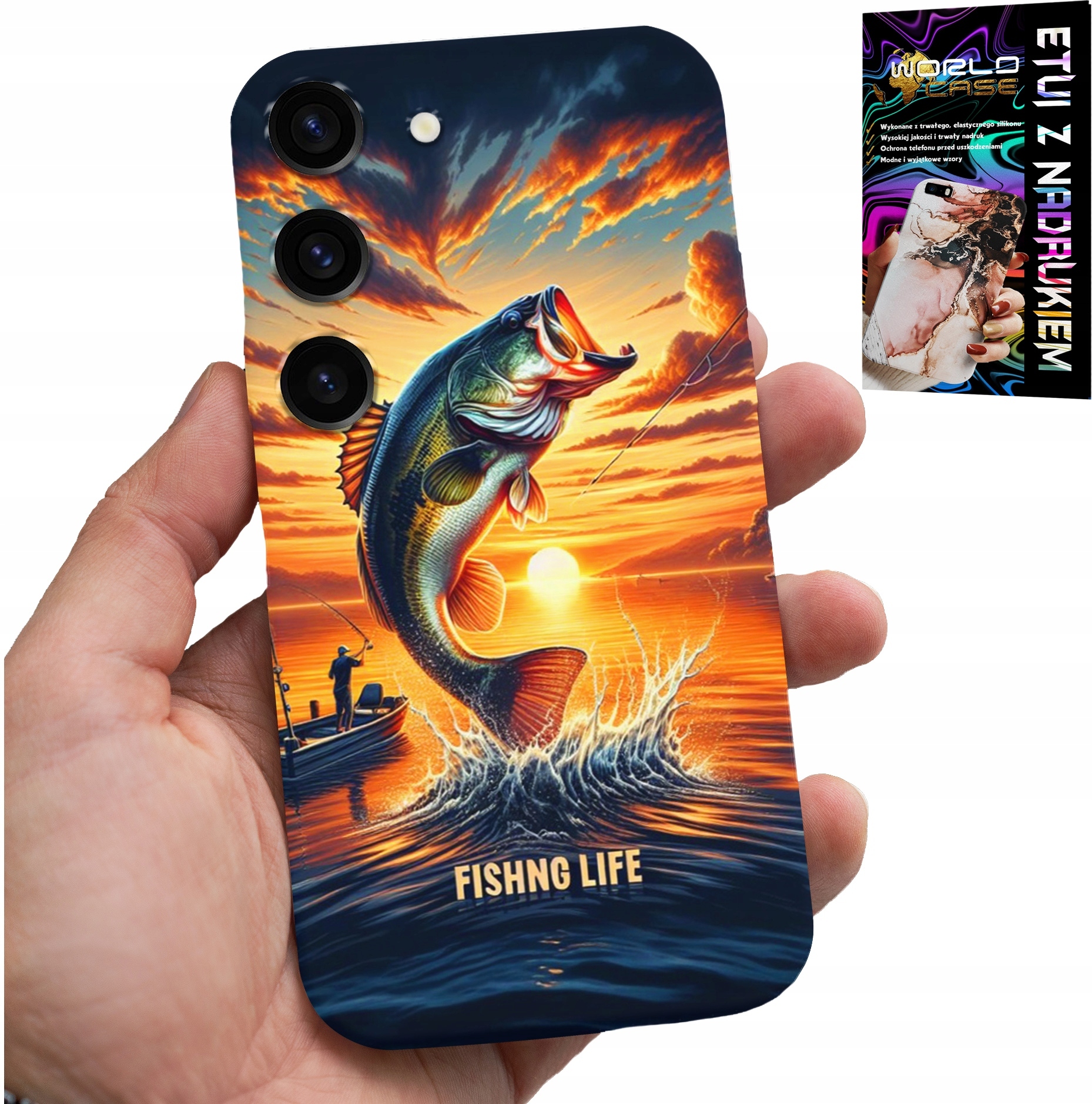 ETUI DO SAMSUNG GALAXY S23 PLUS - WĘDKARSTWO RYBOŁÓWSTWO WĘDKA CASE +SZKŁO