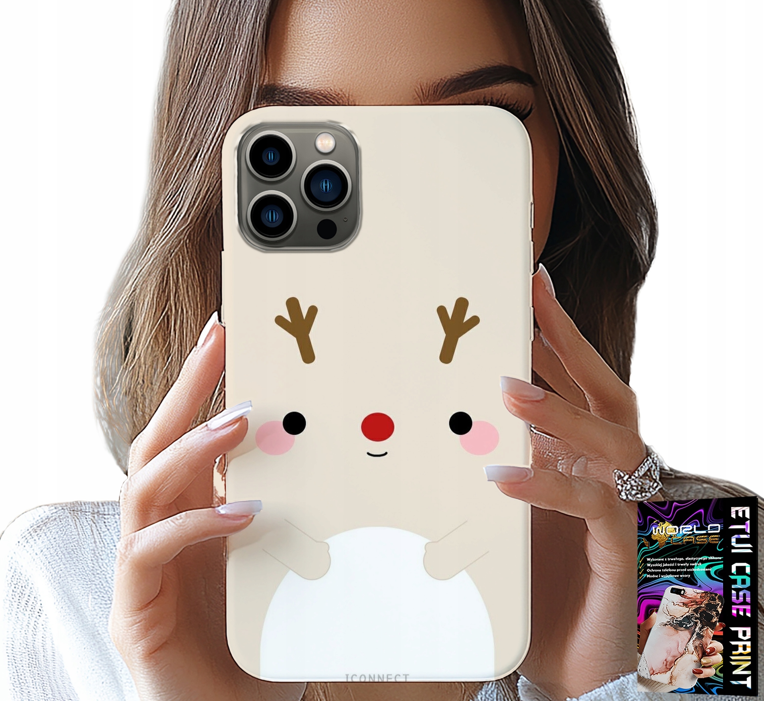 ETUI DO IPHONE 11 PRO - RENIFEREK, RENIFER, ŚWIĄTECZNE WZORY