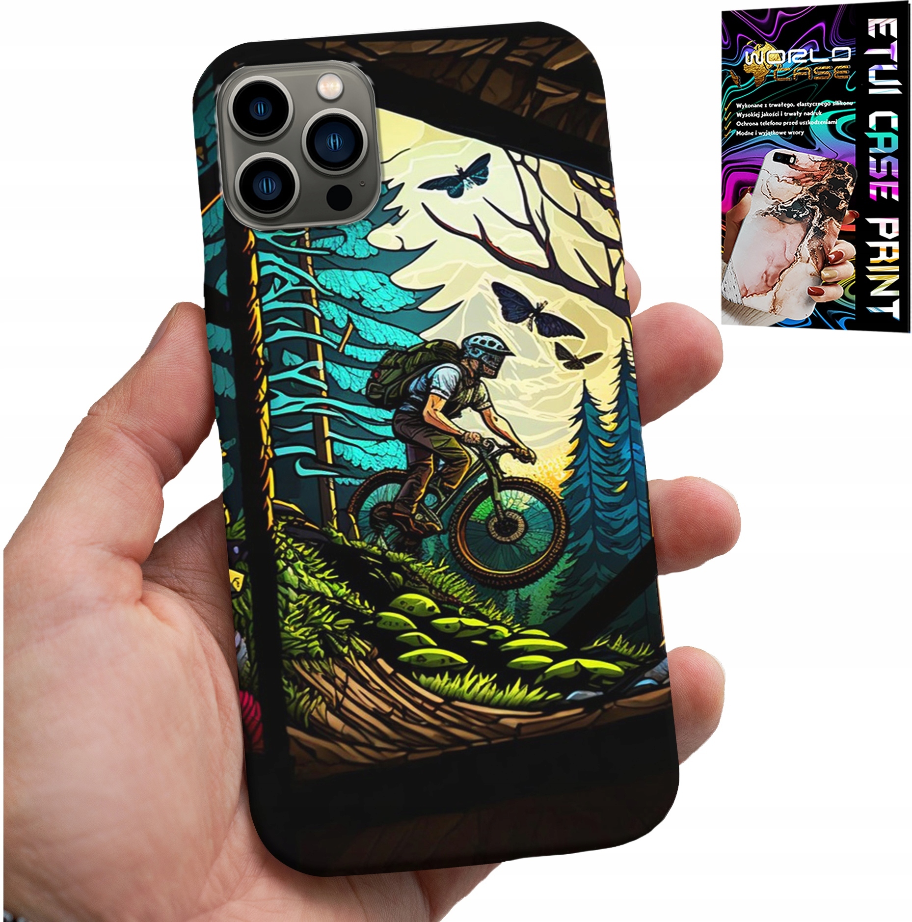 ETUI DO IPHONE 12 PRO MAX - ROWERY WYPRAWY EKSTREMALNE PO LESIE