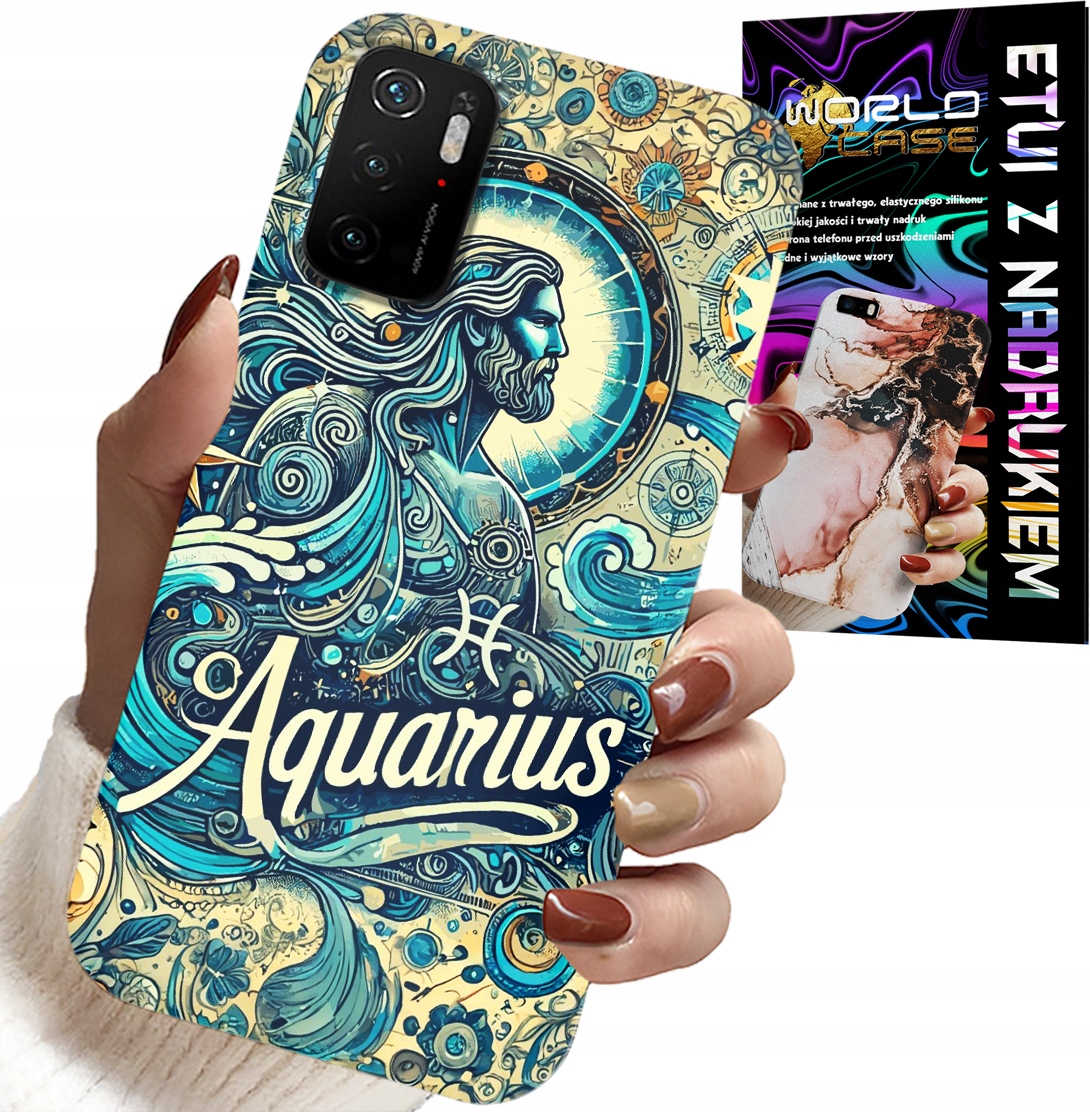ETUI DO XIAOMI POCO M3 PRO 5G - ZNAK ZODIAKU, WODNIK, ASTRONOMIA PLECKI