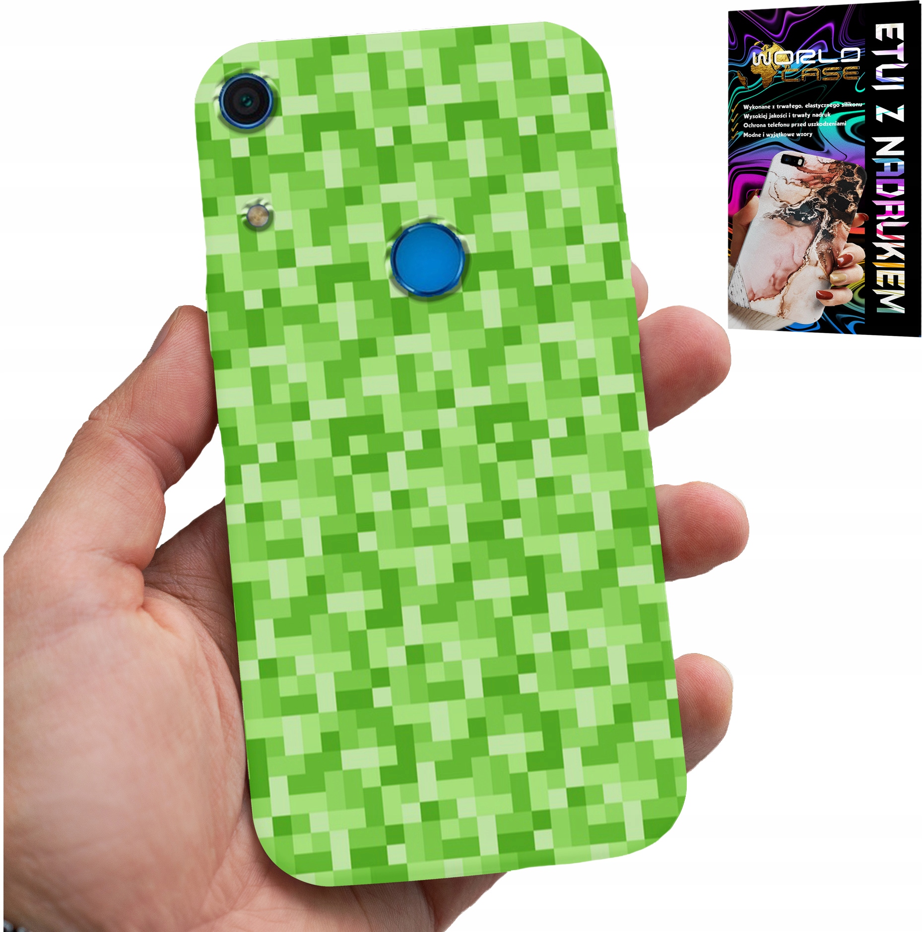 ETUI DO HUAWEI Y6S - WZORY Z GIER Z GRY PIKSEL PIKSELE PLECKI