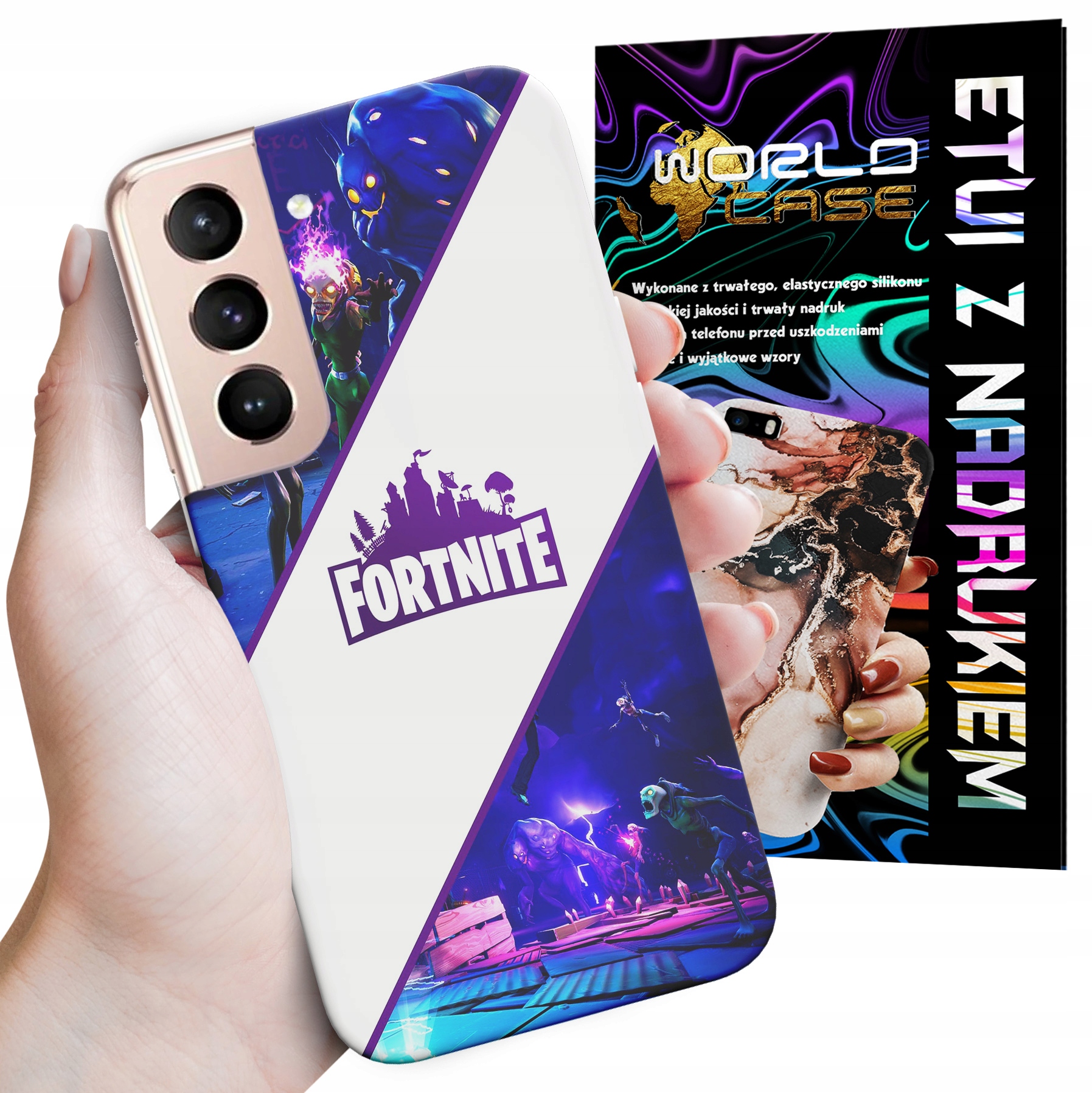 ETUI CASE DO SAMSUNG S22 - FORTNITE DZIECIĘCE WZORY Z GIER I BAJEK