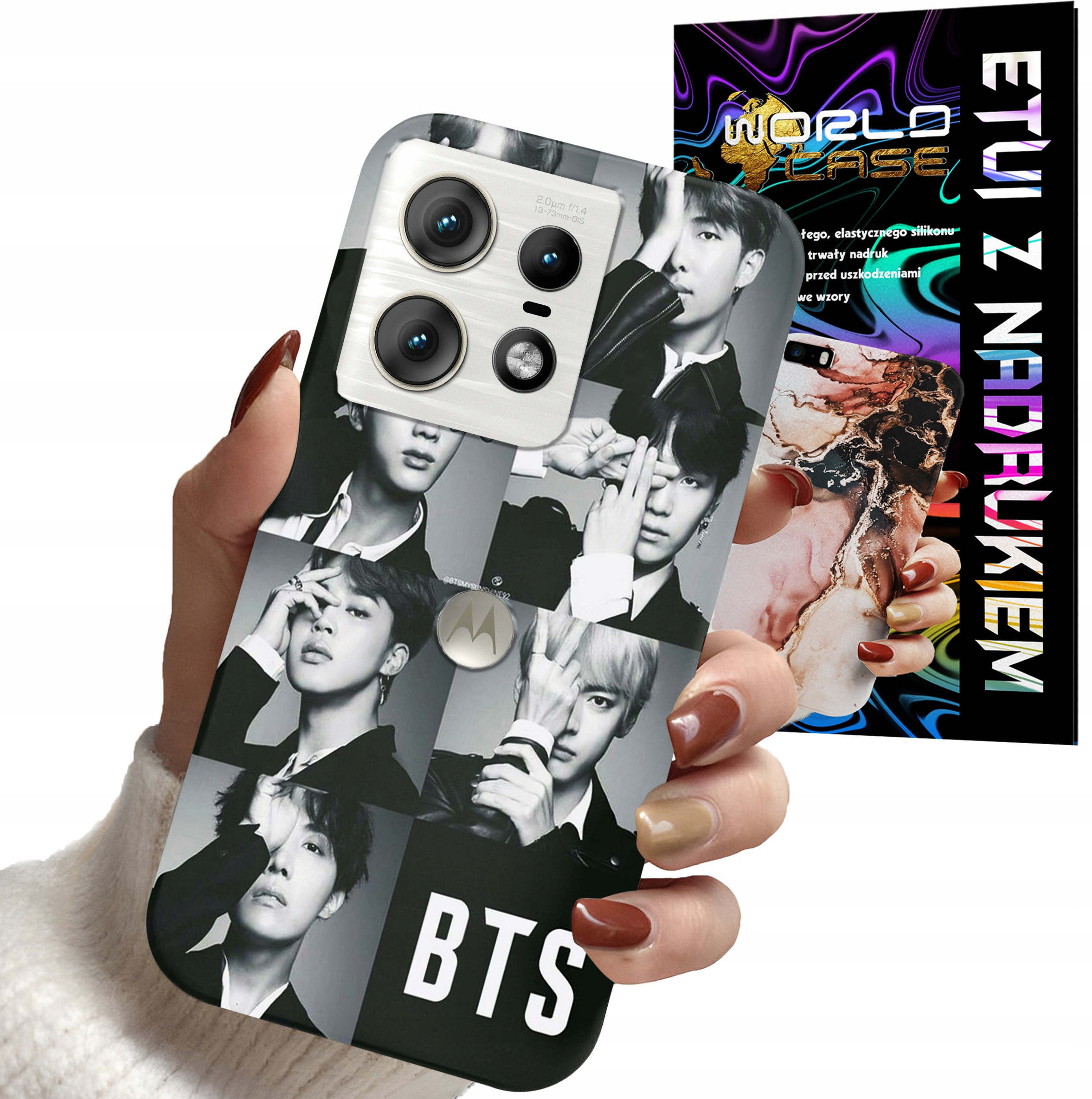 ETUI CASE DO MOTOROLA EDGE 50 PRO - BTS DAMSKIE WZORY KPOP GOT7 BLACKPINK