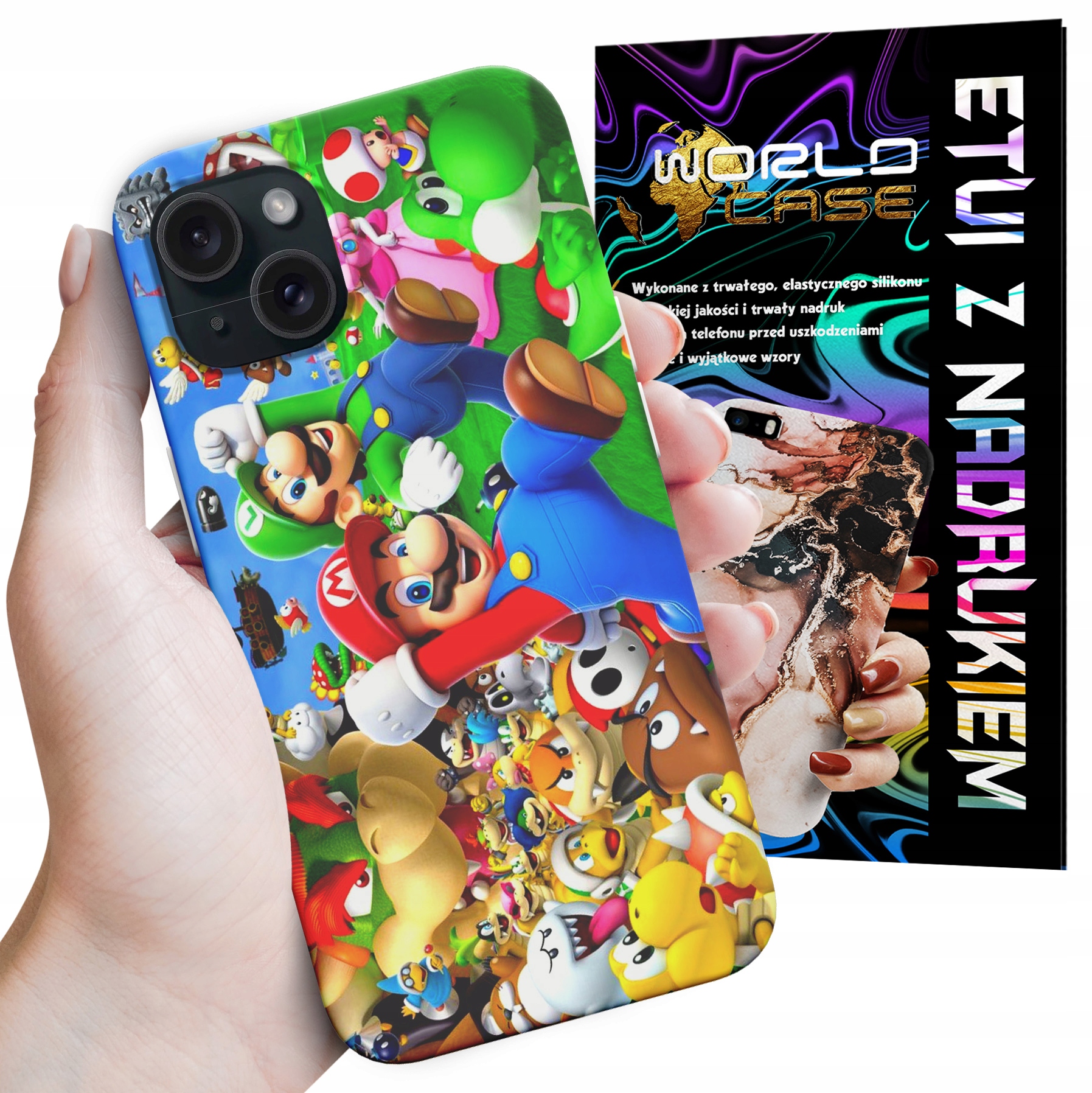 ETUI CASE DO IPHONE 15 PLUS - SUPER MARIO BROS BAJKI WZORY WYBÓR