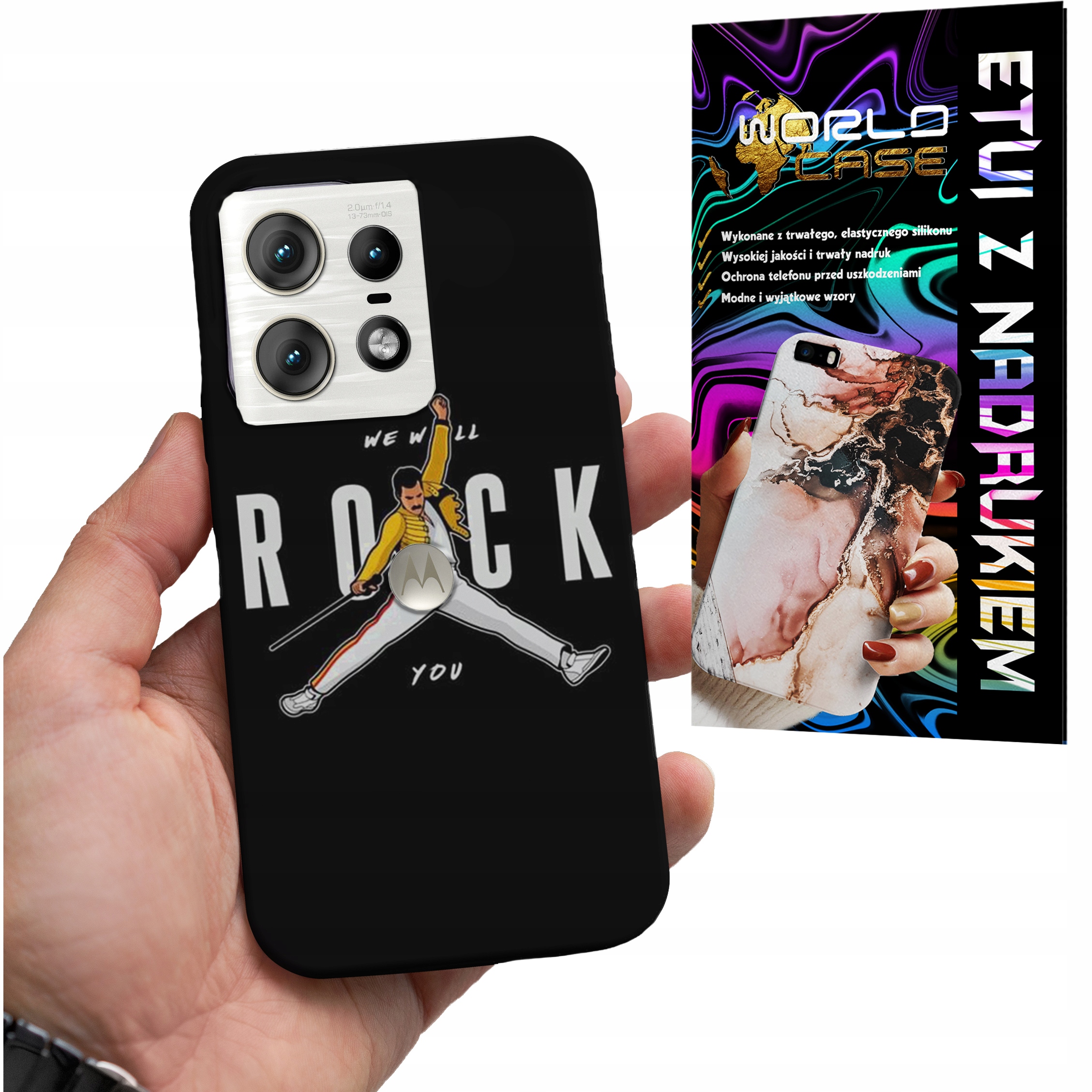 ETUI CASE DO MOTOROLA EDGE 50 PRO - ROCK KAPELE WZORY FAN POKROWEIC PLECKI