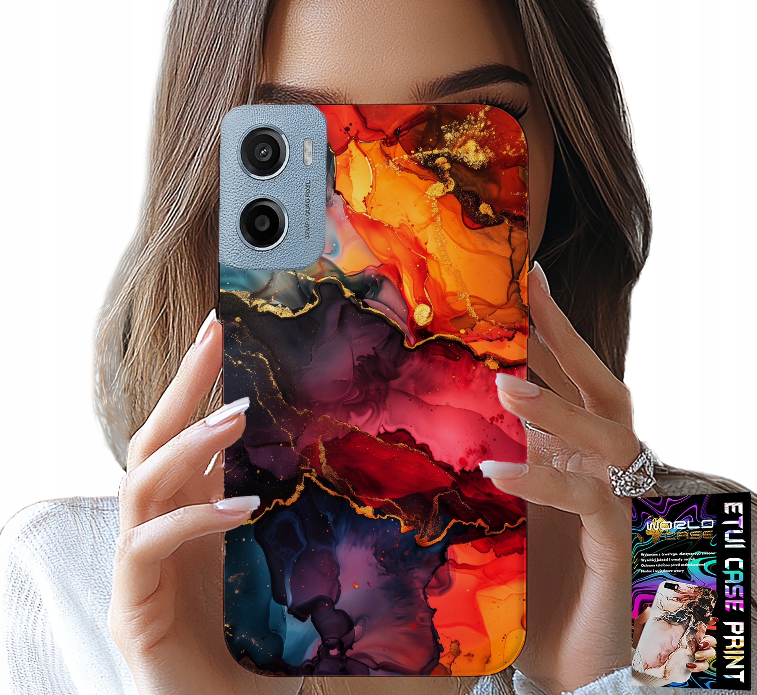 ETUI DO MOTOROLA E15 / G05 - KAMIENNE WZORY, OBUDOWA CASE + FOLIA