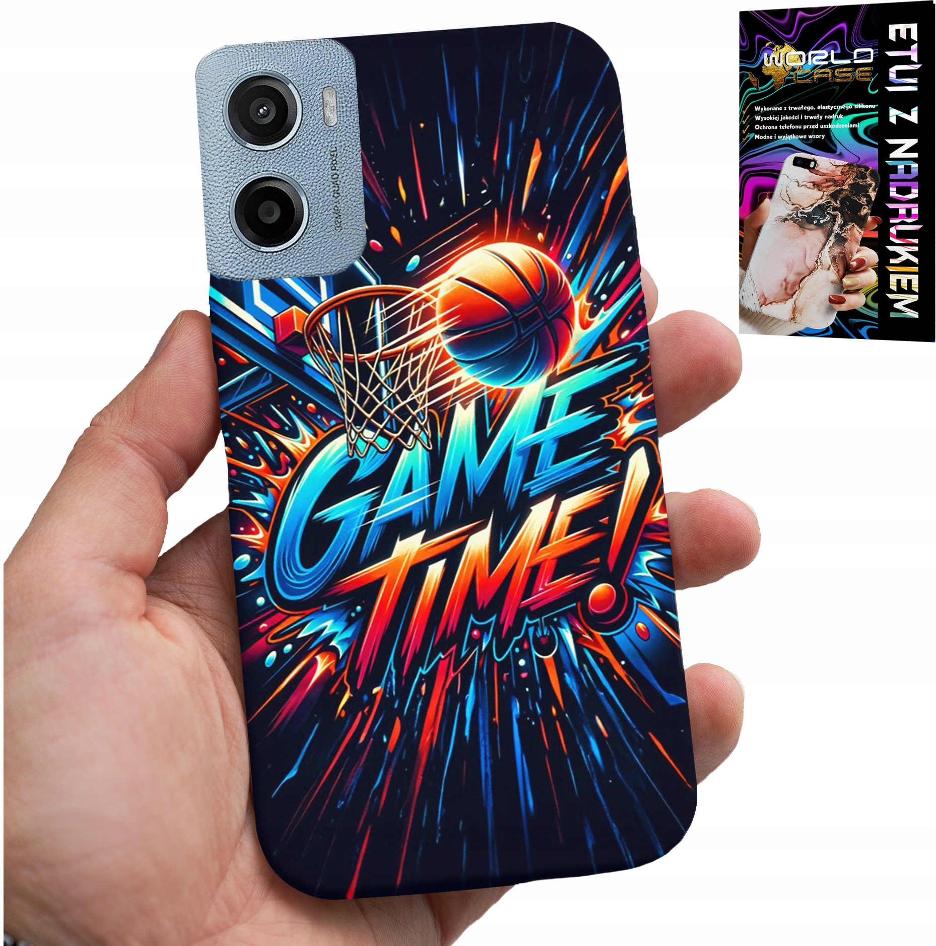 ETUI DO MOTOROLA E15 / G05 - KOSZYKÓWKA NBA FAN 23 GAME TIME, OBUDOWA