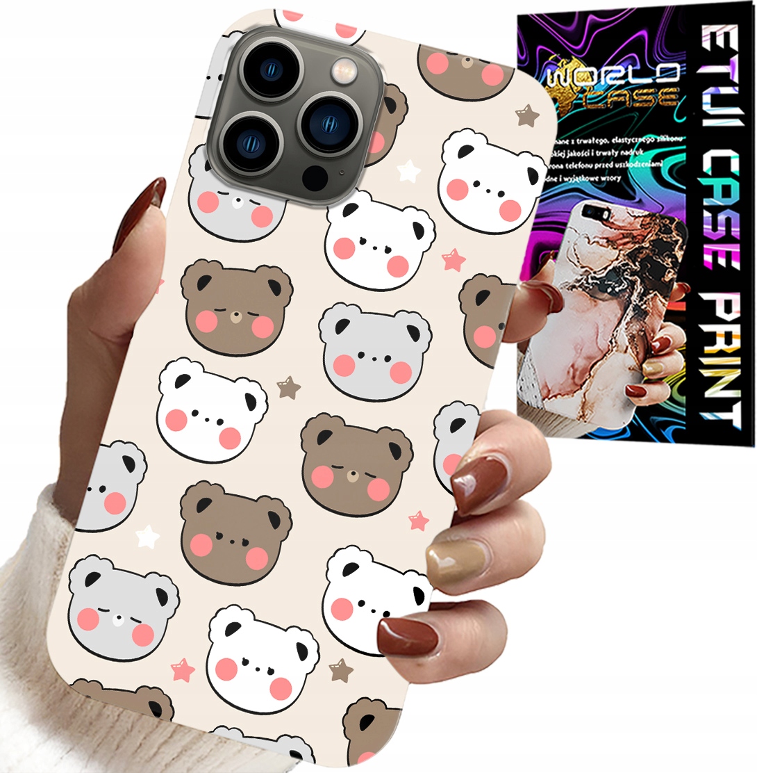 ETUI DO IPHONE 13 PRO MAX - MIŚ MISIE WZORY DLA NAJMŁODSZYCH + SZKŁO