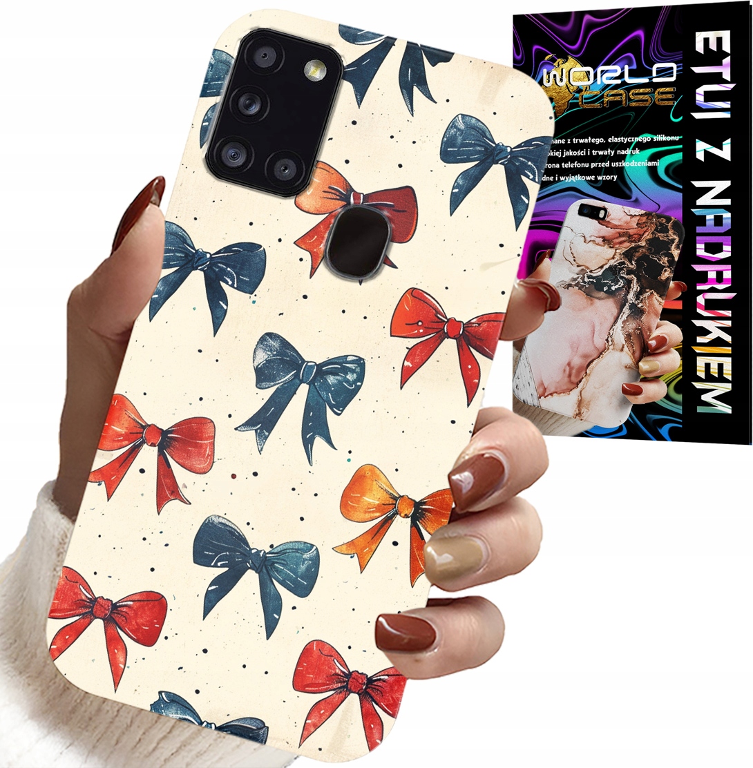 ETUI DO SAMSUNG GALAXY A21s - KOLOROWE WSTĄŻKI WSTĄŻKA MODNE WZORY