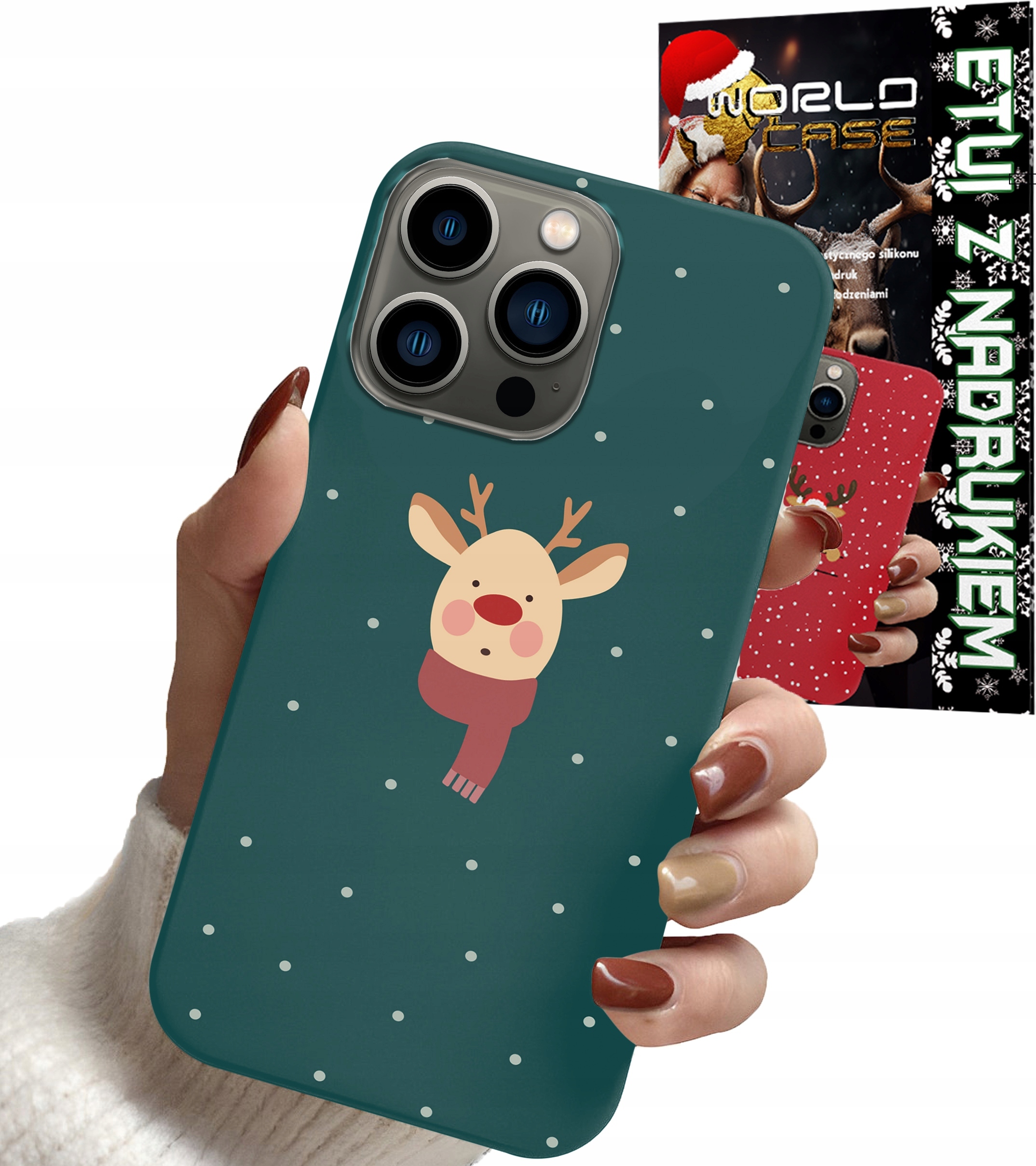 ETUI CASE DO IPHONE 12 PRO - ŚWIĄTECZNE WZORY RENIFER MIKOŁAJ PREZENT
