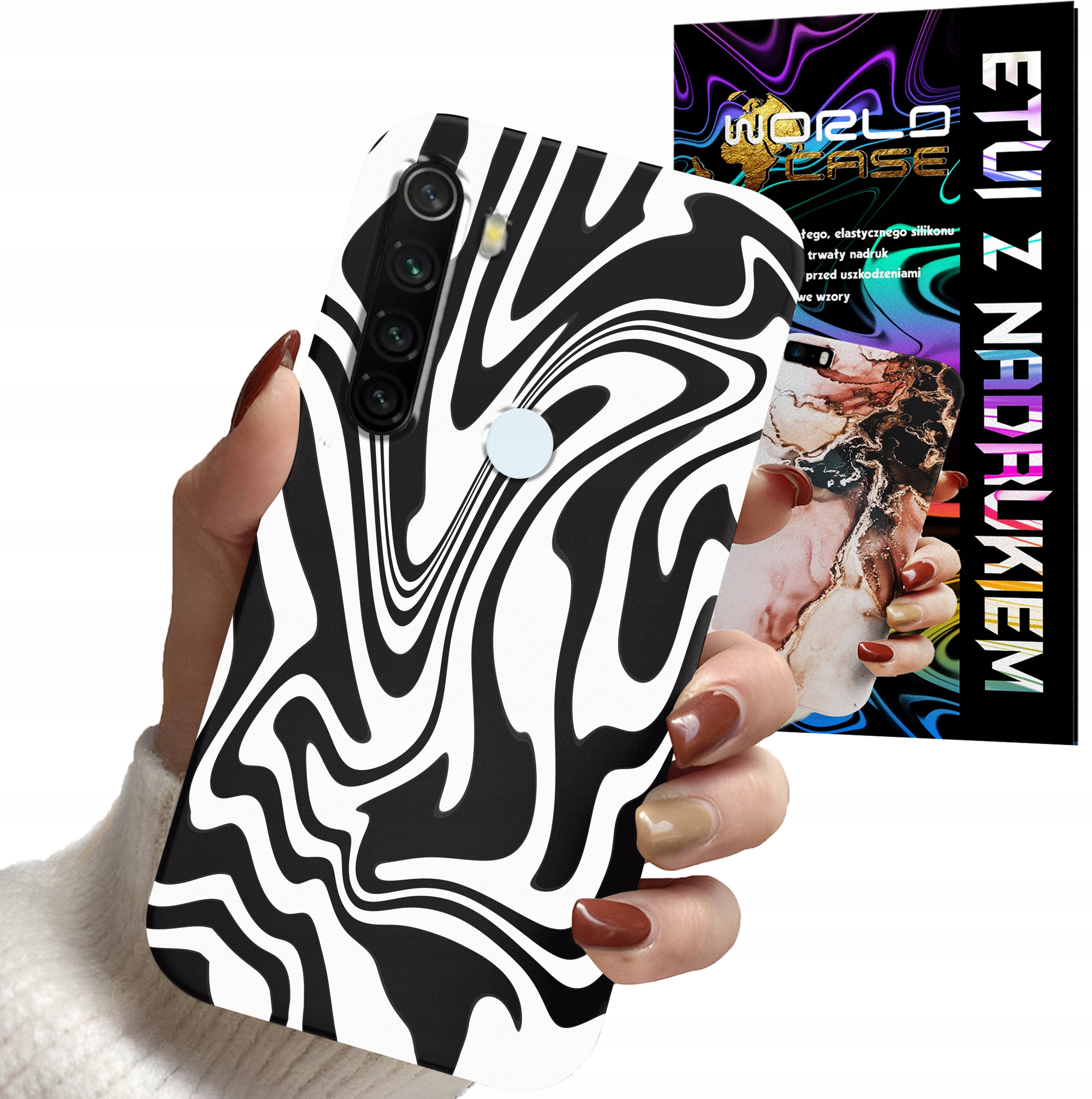 ETUI DO XIAOMI NOTE 8T - ABSTRAKCJA ZEBRA MODNE WZORY DLA KOBIET +SZKŁO