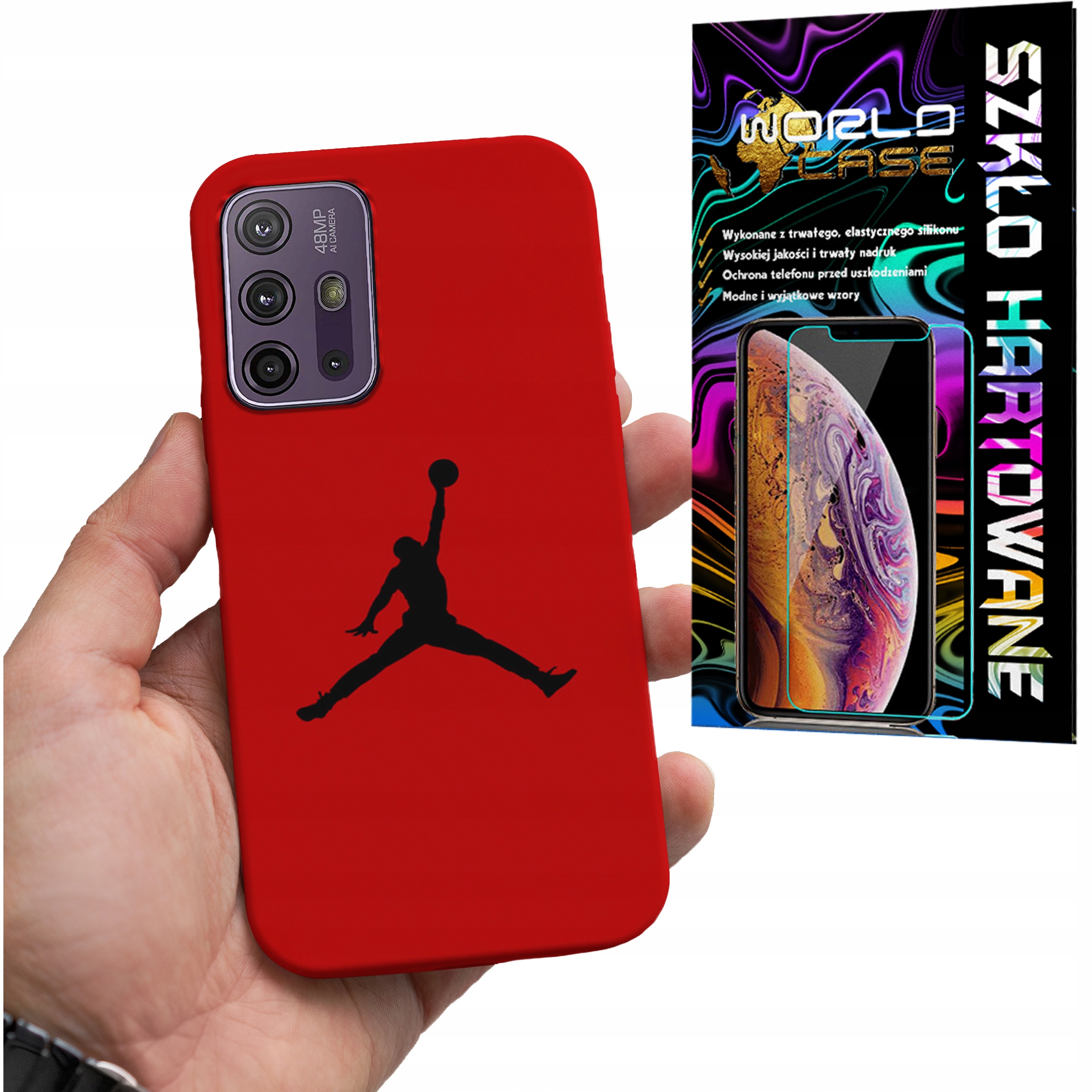 ETUI DO MOTOROLA MOTO G10 POWER - KOSZYKÓWKA WZORY DLA FANÓW NBA + SZKŁO