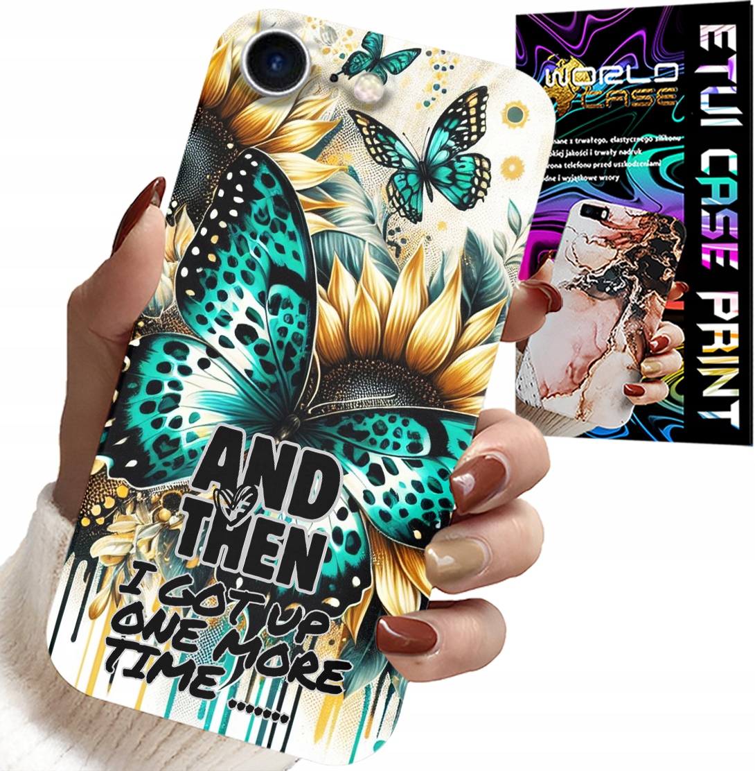 ETUI DO IPHONE SE / SE2 - AND THEN I GOT UP, KOBIECE WZORY + FOLIA