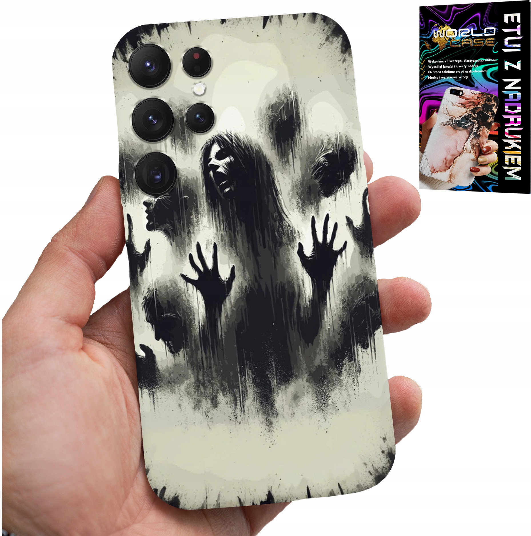ETUI DO SAMSUNG GALAXY S22 Ultra - ŻYWE TRUPY THE WALKING DEAD ZOMBI +FOLIA