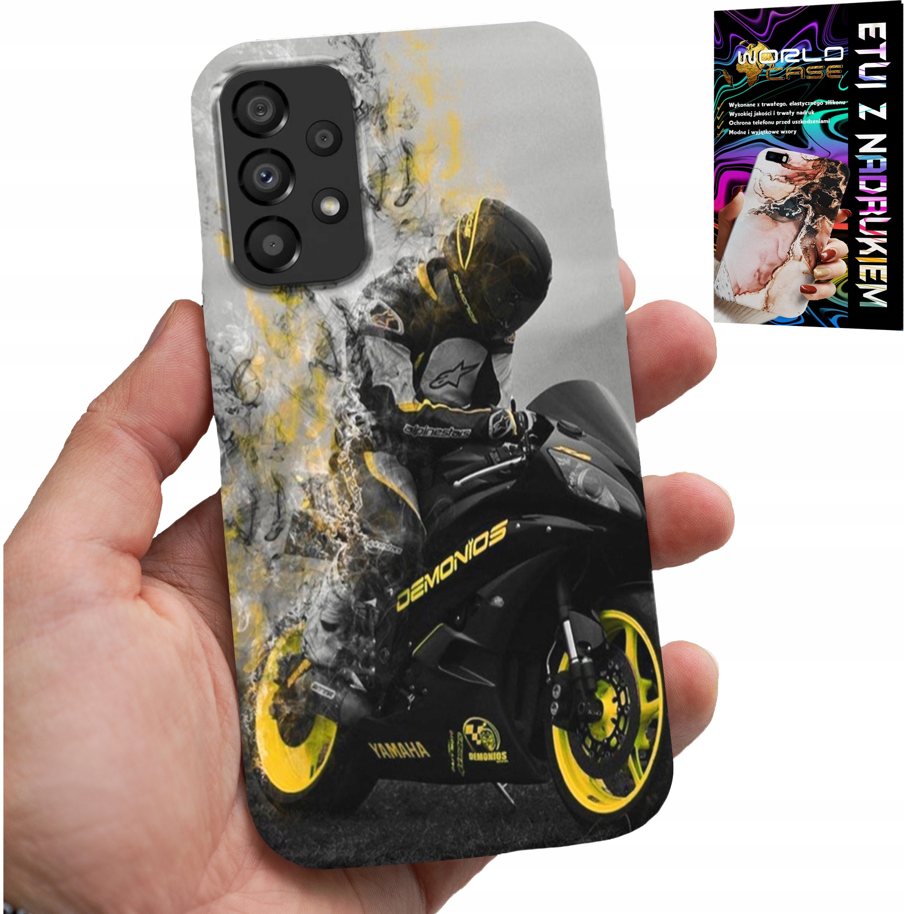 ETUI DO SAMSUNG GALAXY A53 5G - MOTOR MOTOCYKLE FAN WIELE WZORÓW PLECKÓW