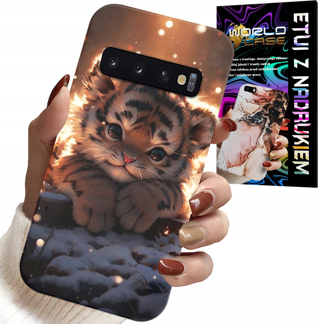 ETUI DO SAMSUNG GALAXY S10 - Z NADRUKIEM SŁODKI TYGRYSEK OBUDOWA CASE