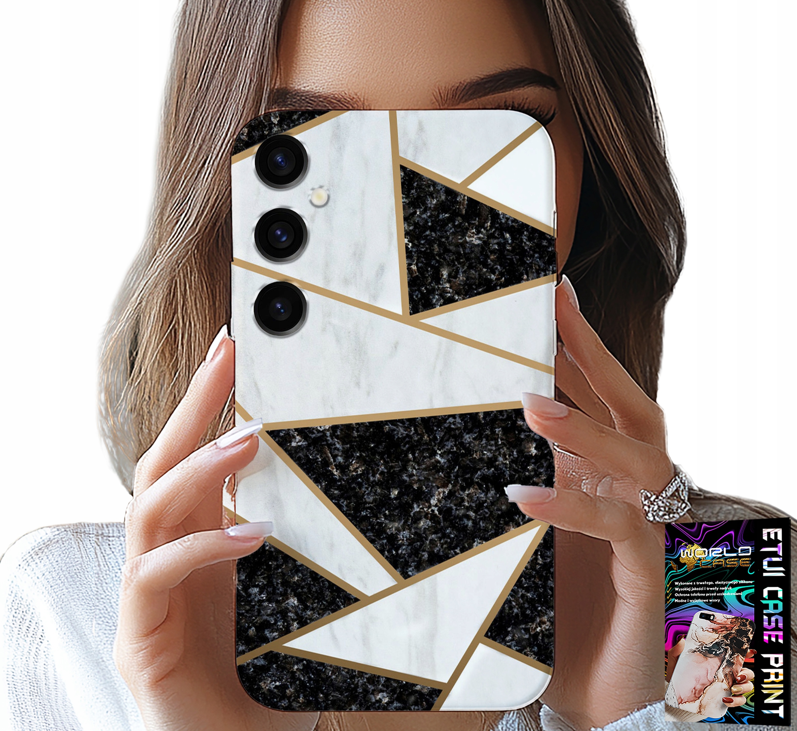 ETUI DO SAMSUNG GALAXY A04S - ELEGANCKIE MODNE WZORY CASE + SZKŁO