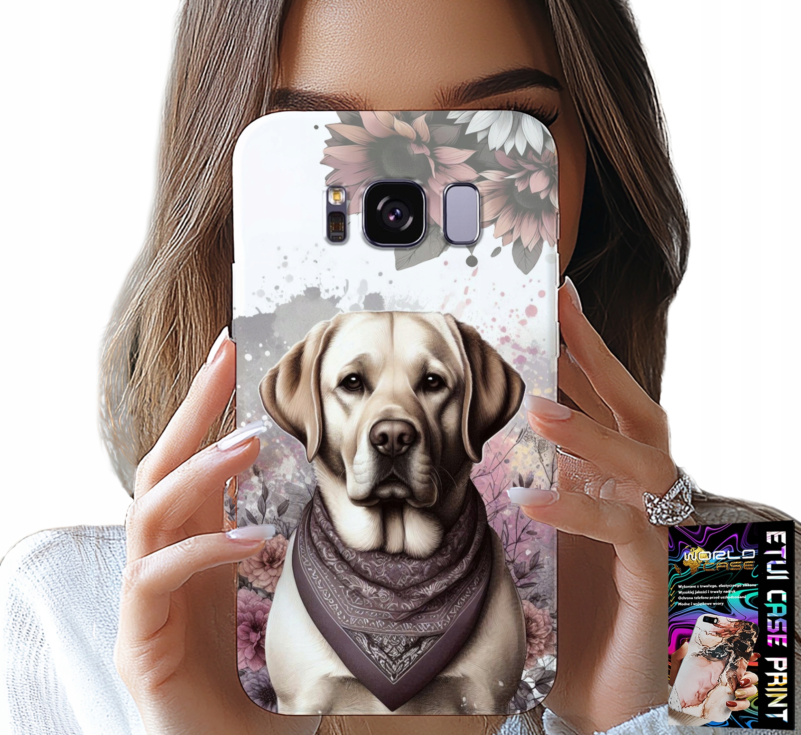 ETUI DO SAMSUNG GALAXY S8 - PIESEK PIESKI HUSKY PSIE WZORY + FOLIA