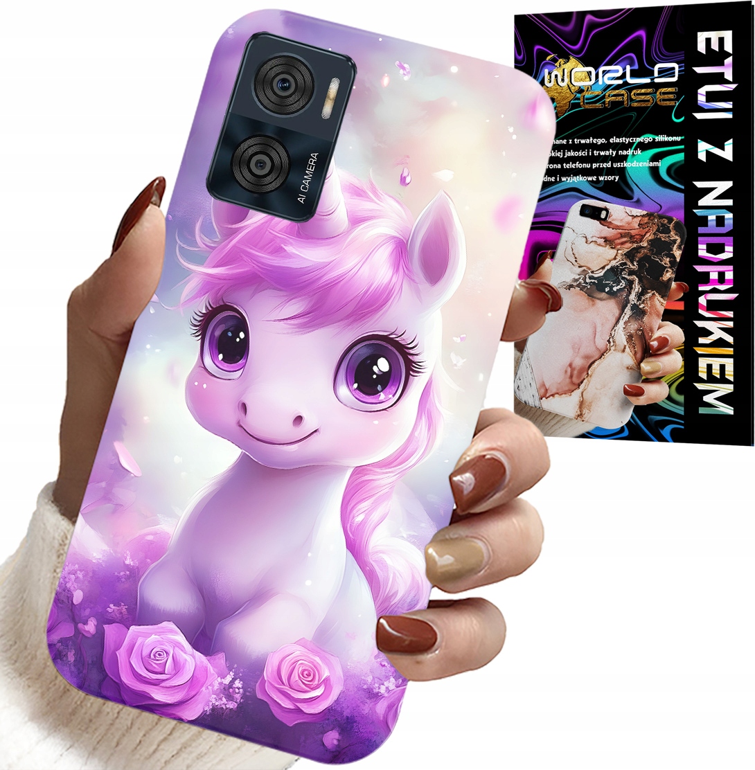 ETUI DO MOTOROLA MOTO E22 / E22I - SŁODKI JEDNOROŻEC, WZORY DLA DZIECI CASE