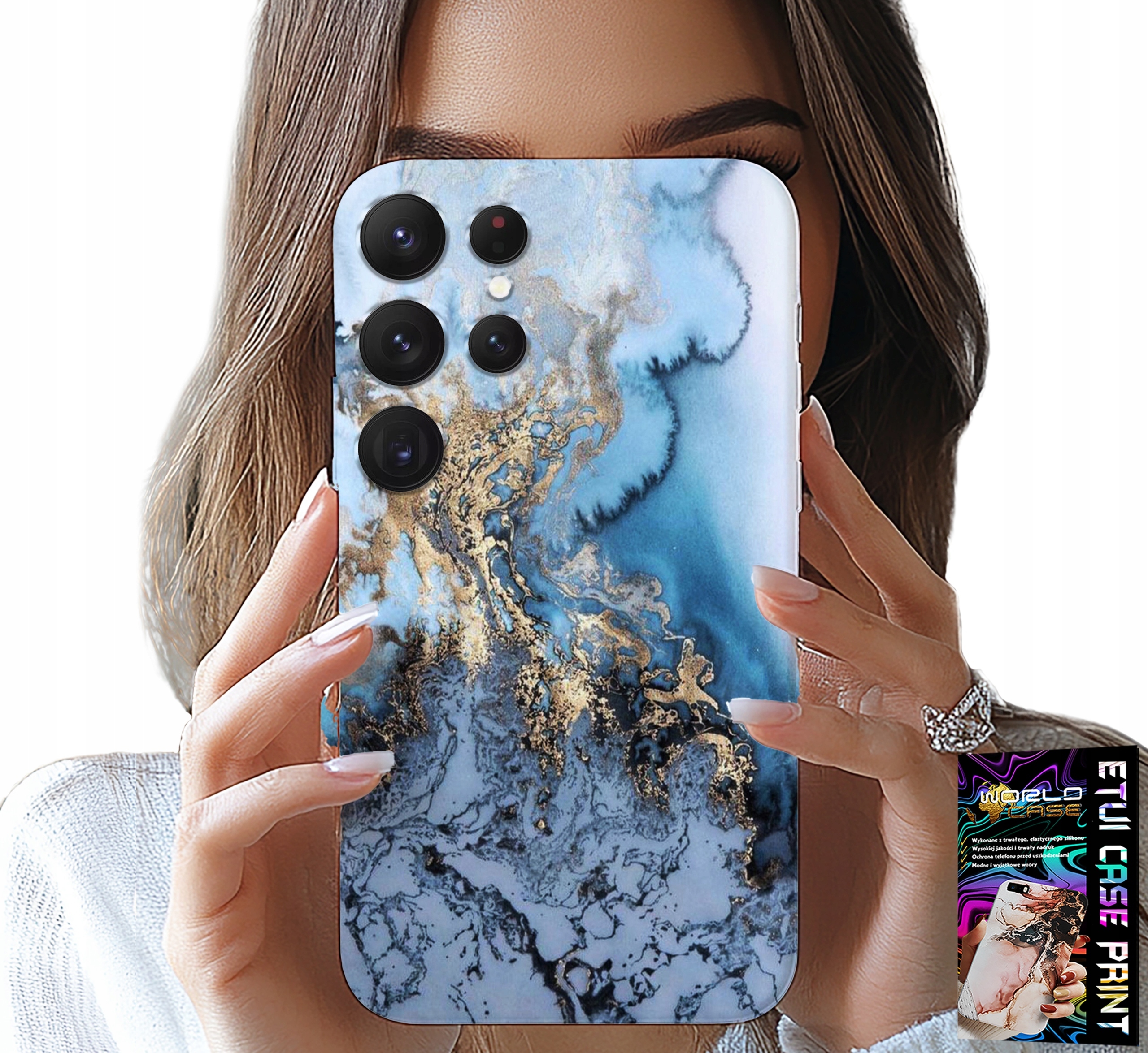 ETUI DO SAMSUNG GALAXY S24 ULTRA - MARMUREK MARMURKI DAMSKIE WZORY +SZKŁO