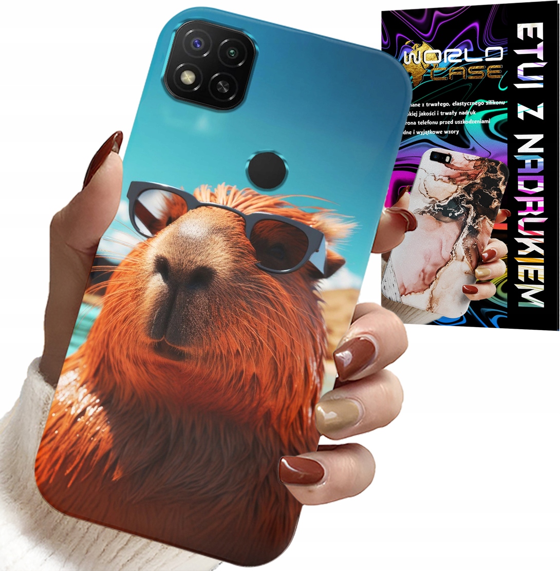 ETUI DO XIAOMI REDMI 9C - SŁODKA KAPIBARA, CAPIBARA CASE + SZKŁO