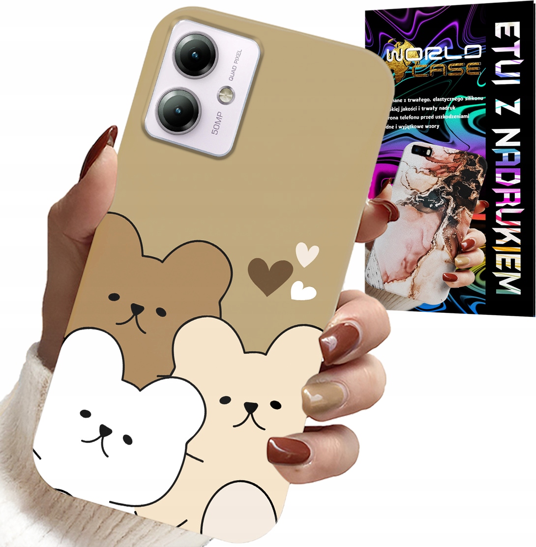 ETUI DO MOTOROLA MOTO G14 - MIŚ, MISIE WZORY DLA NAJMŁODSZYCH DZIECI