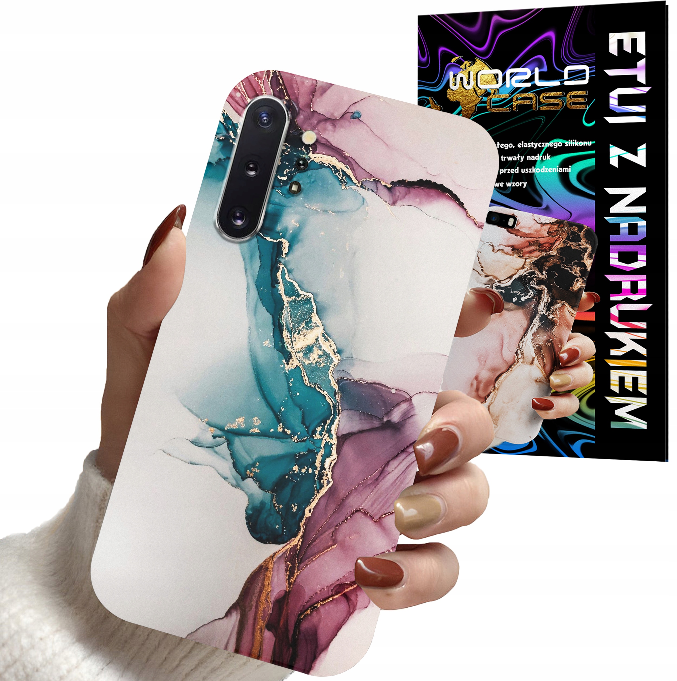 ETUI CASE DO SAMSUNG NOTE 10 PLUS . A81 - MARMUR WZORY KOBIET PLECKI OBUDOW