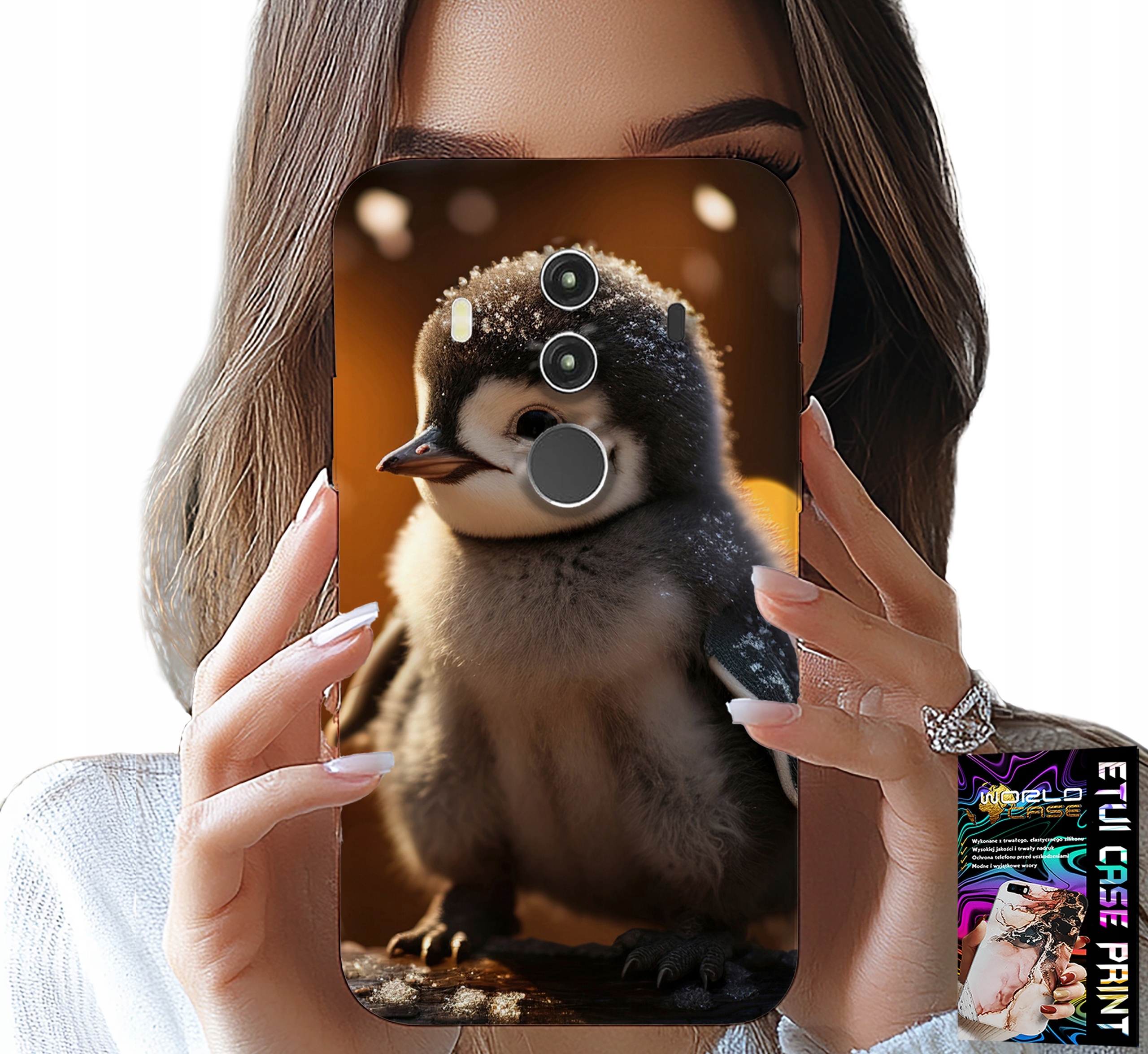 ETUI DO HUAWEI MATE 10 PRO - SŁODKI PINGWIN, TUPTAK, MADAGASKAR WZORY