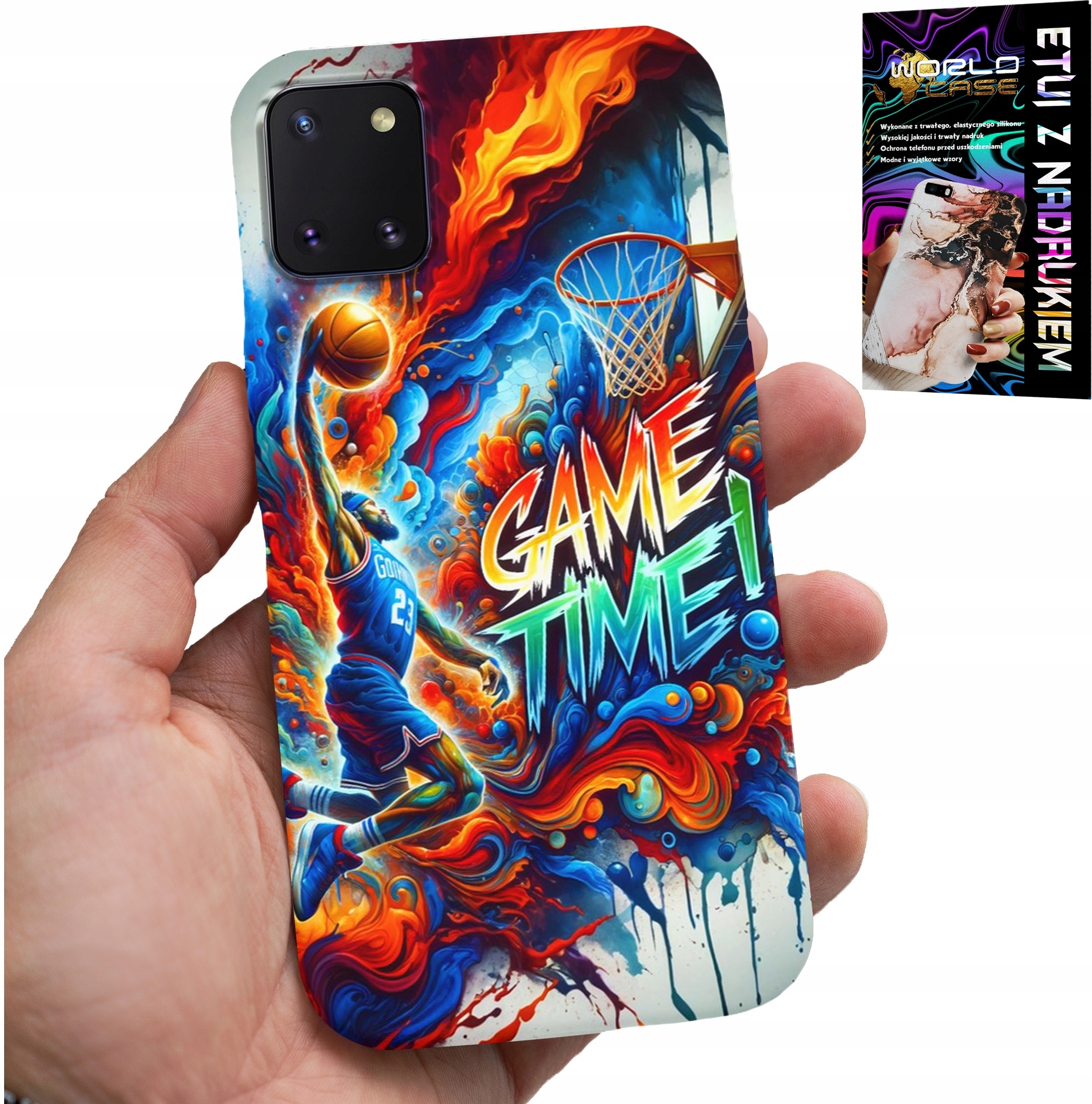 ETUI DO SAMSUNG GALAXY A81 - KOSZYKÓWKA NBA GAME TIME, CASE + SZKŁO