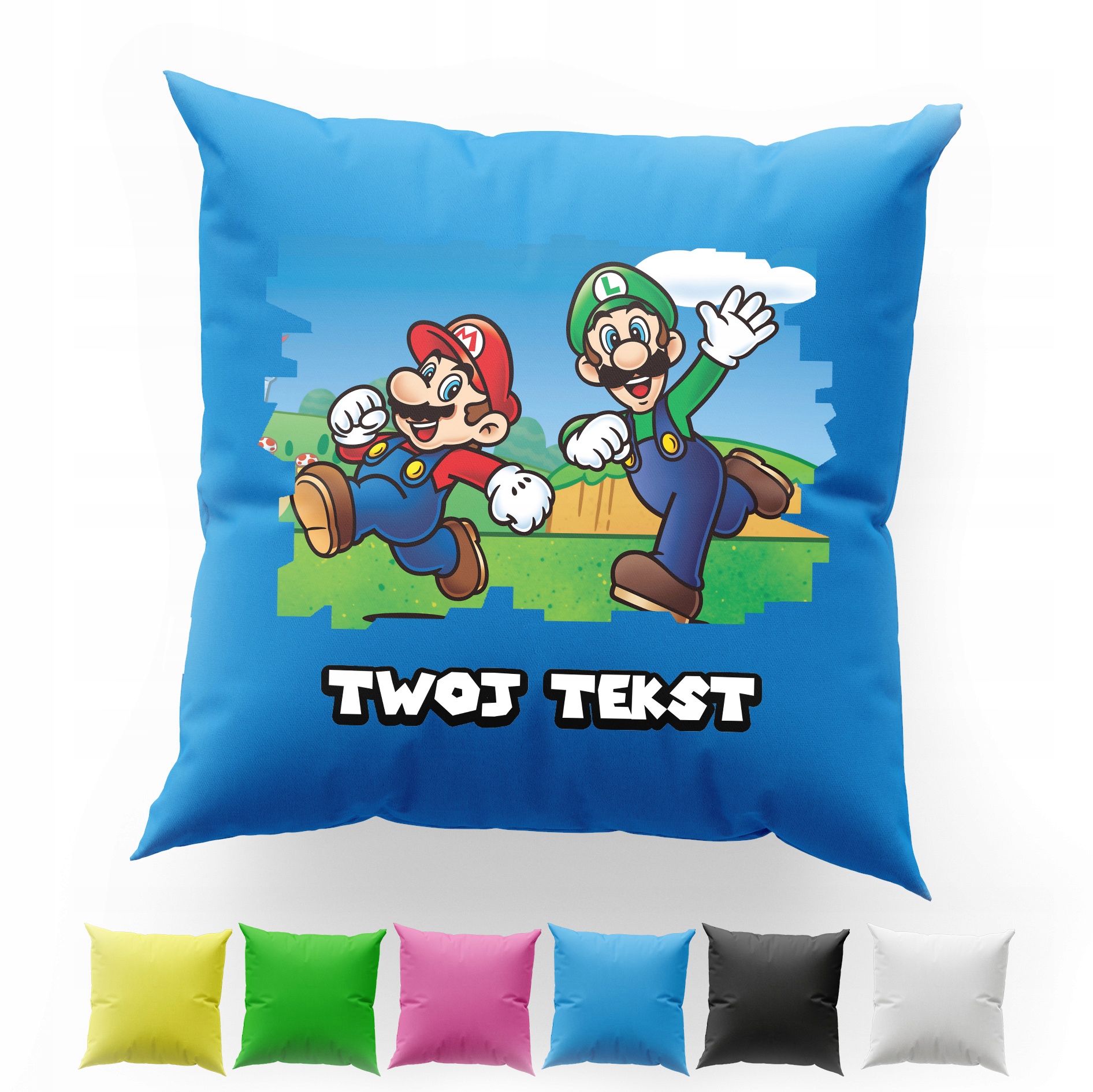 POSZEWKA Z NADRUKIEM BAWEŁNIANA 40x40CM - MARIO LUIGI