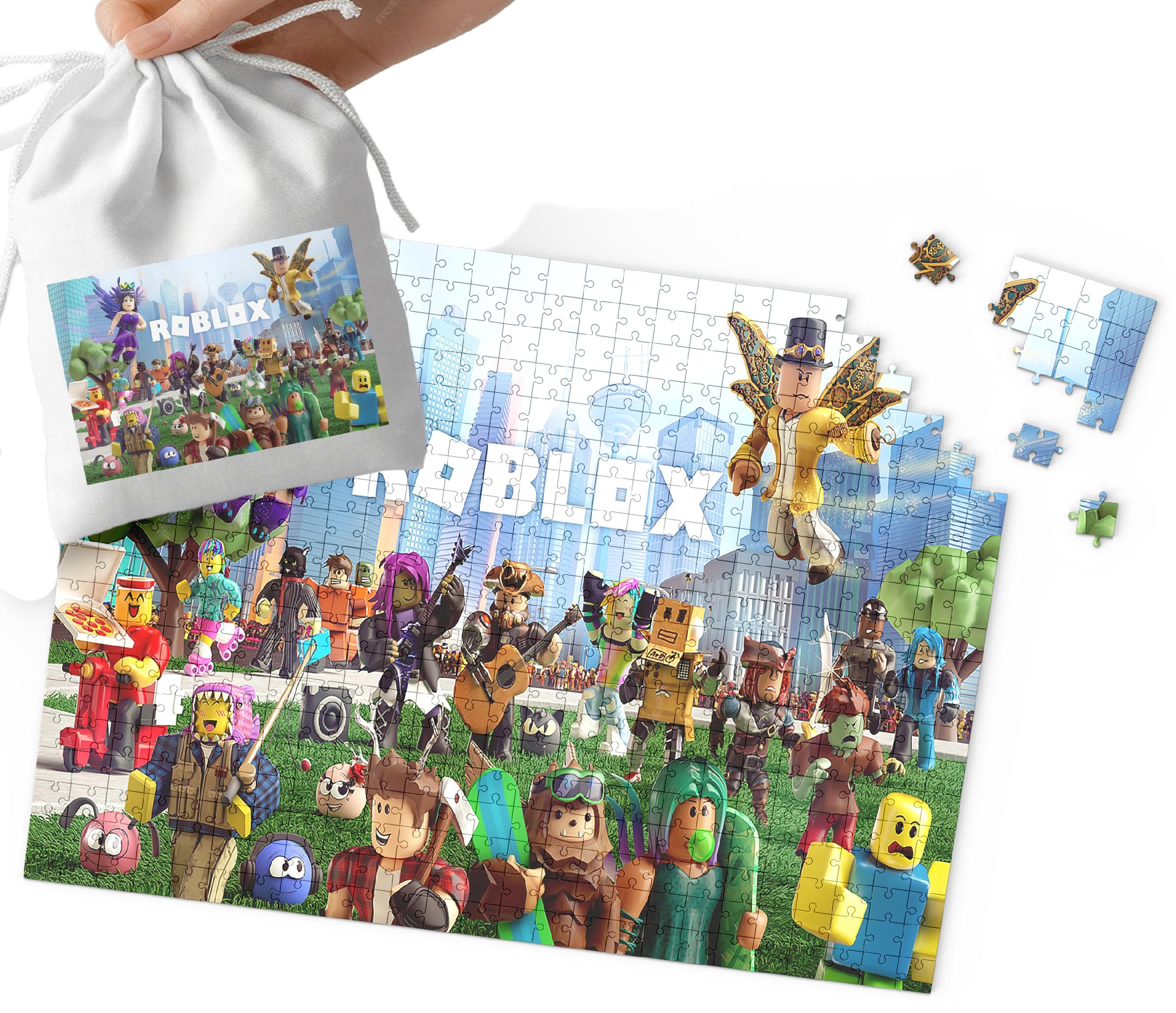PUZZLE - ROBLOX WZORY Z BAJEK I GIER PREZENT DLA DZIECI 70el + WORECZEK