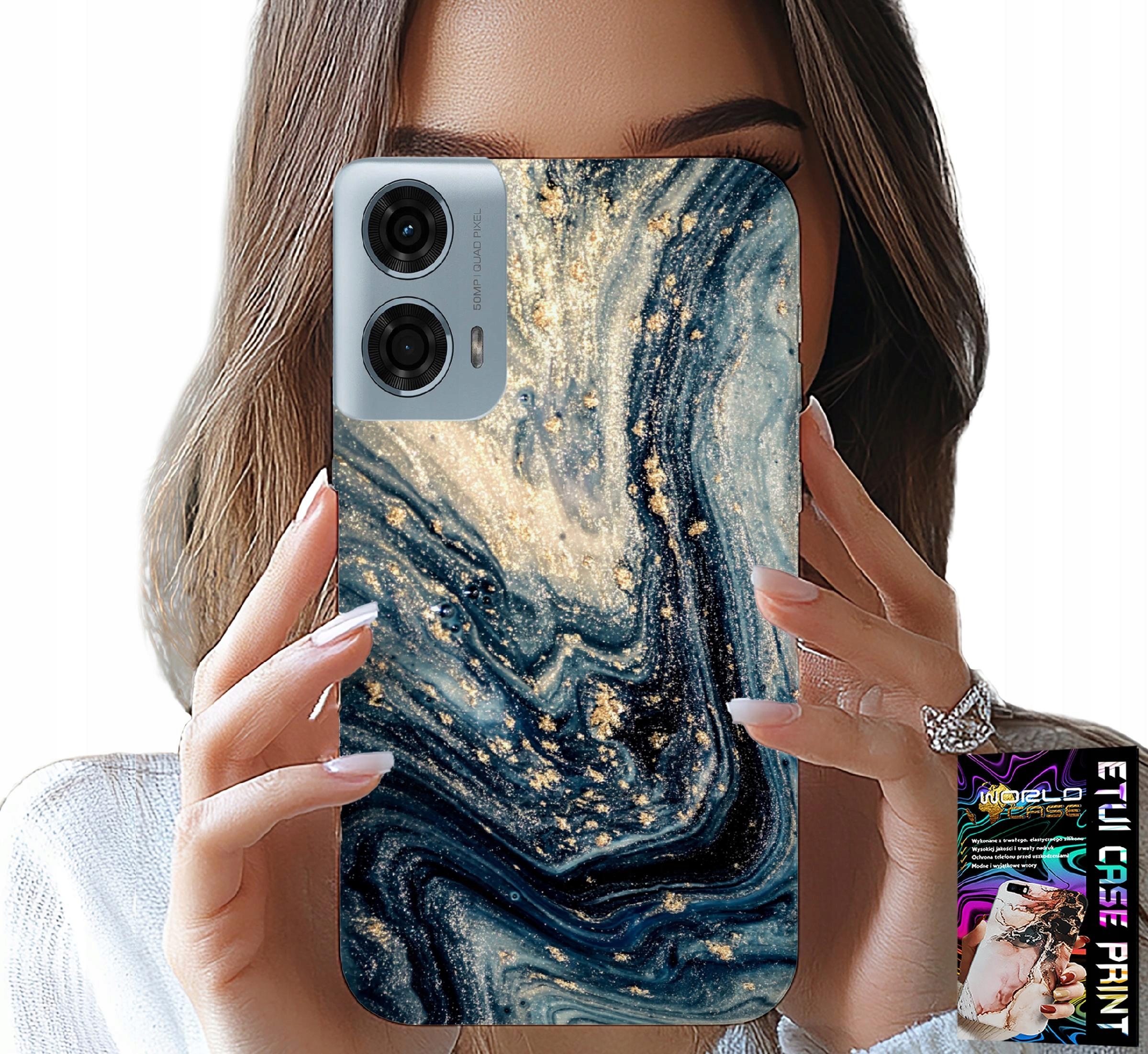 ETUI DO MOTOROLA MOTO G35 - KAMIENNE ELEGANCKIE WZORY OBUDOWA CASE