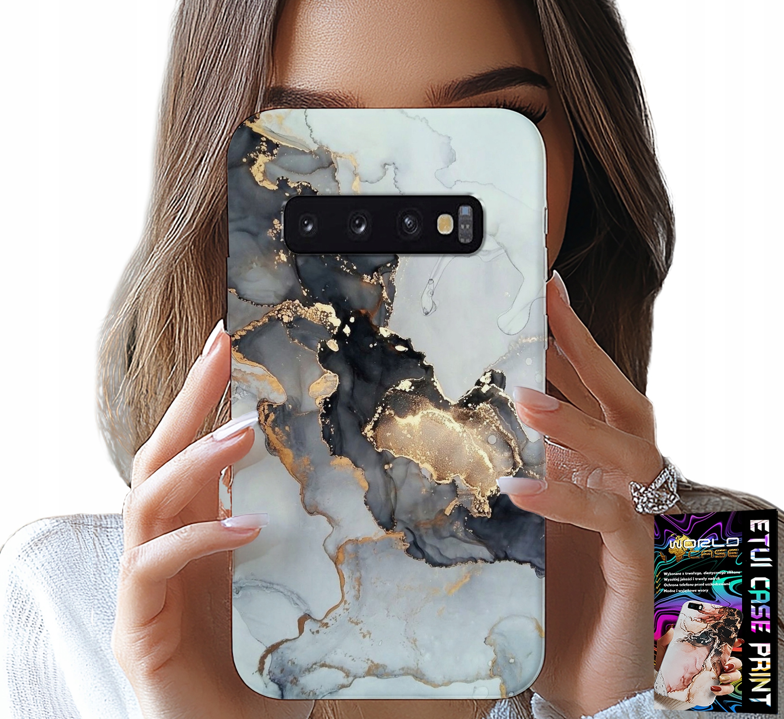ETUI DO SAMSUNG GALAXY S10 PLUS - ELEGANCKI MARMUREK MODNE KOBIECE WZORY