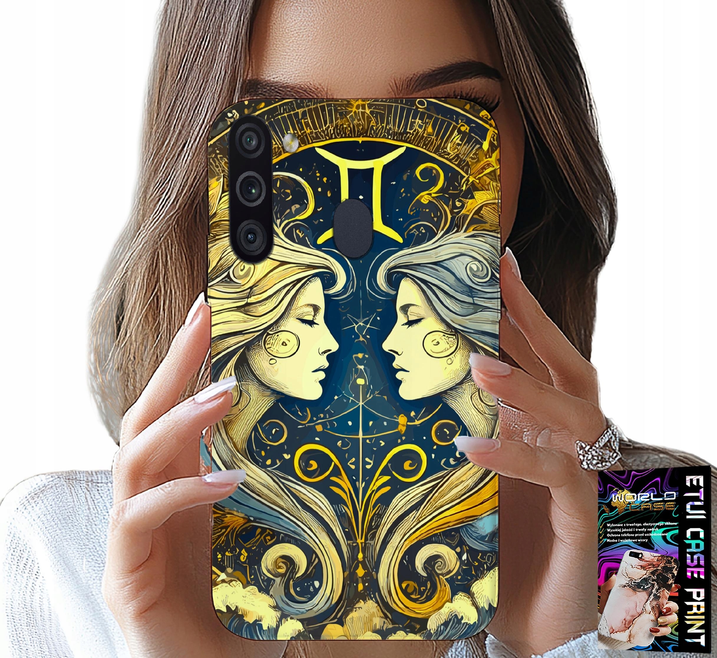 ETUI DO SAMSUNG GALAXY A21 - ZNAK ZODIAKU, BLIŹNIĘTA ASTRONOMIA CASE