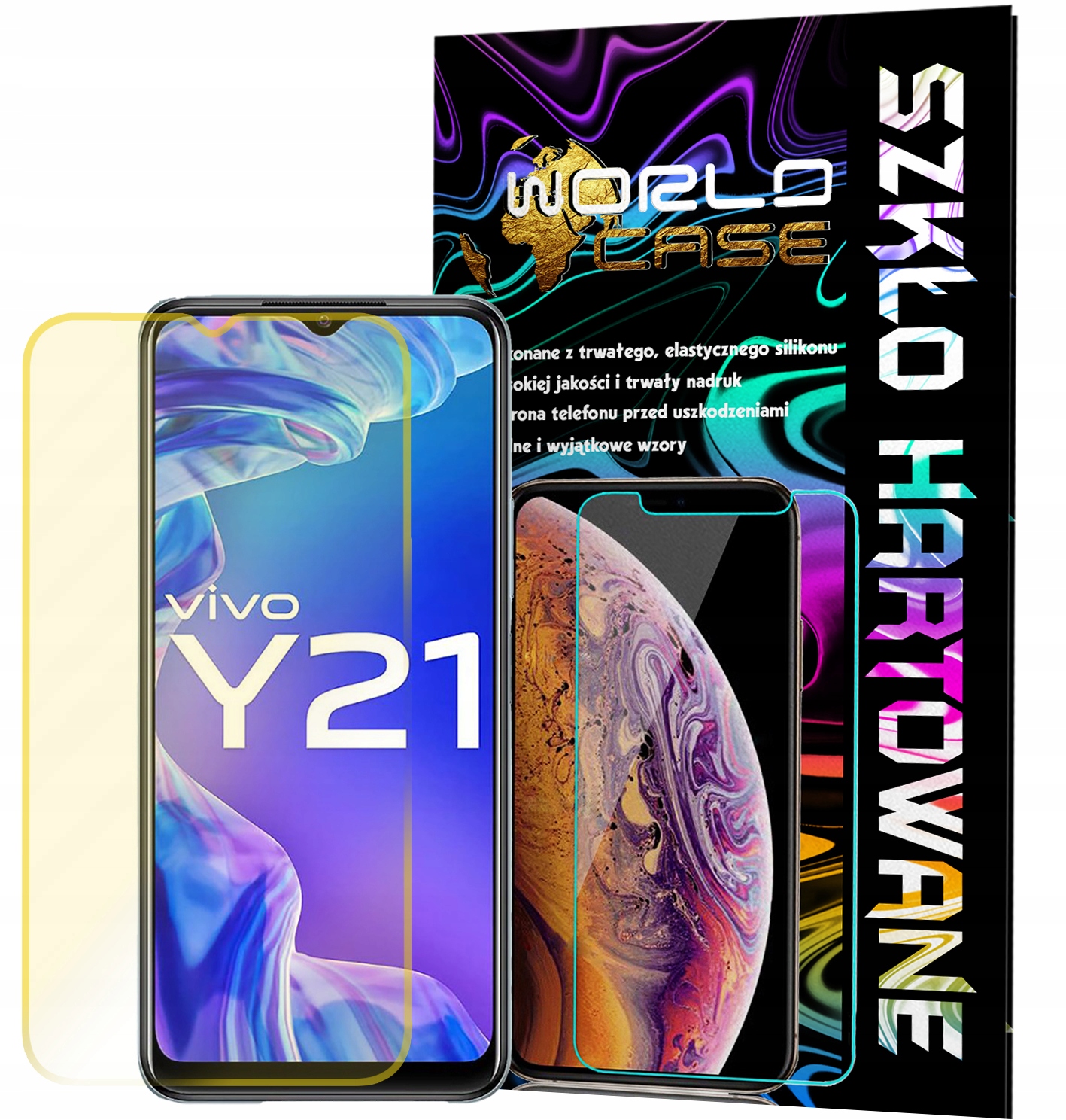 SZKŁO HARTOWANE DO VIVO Y21/Y21s/Y22/Y22s/Y33 NA EKRAN SZKIEŁKO OCHRONNE