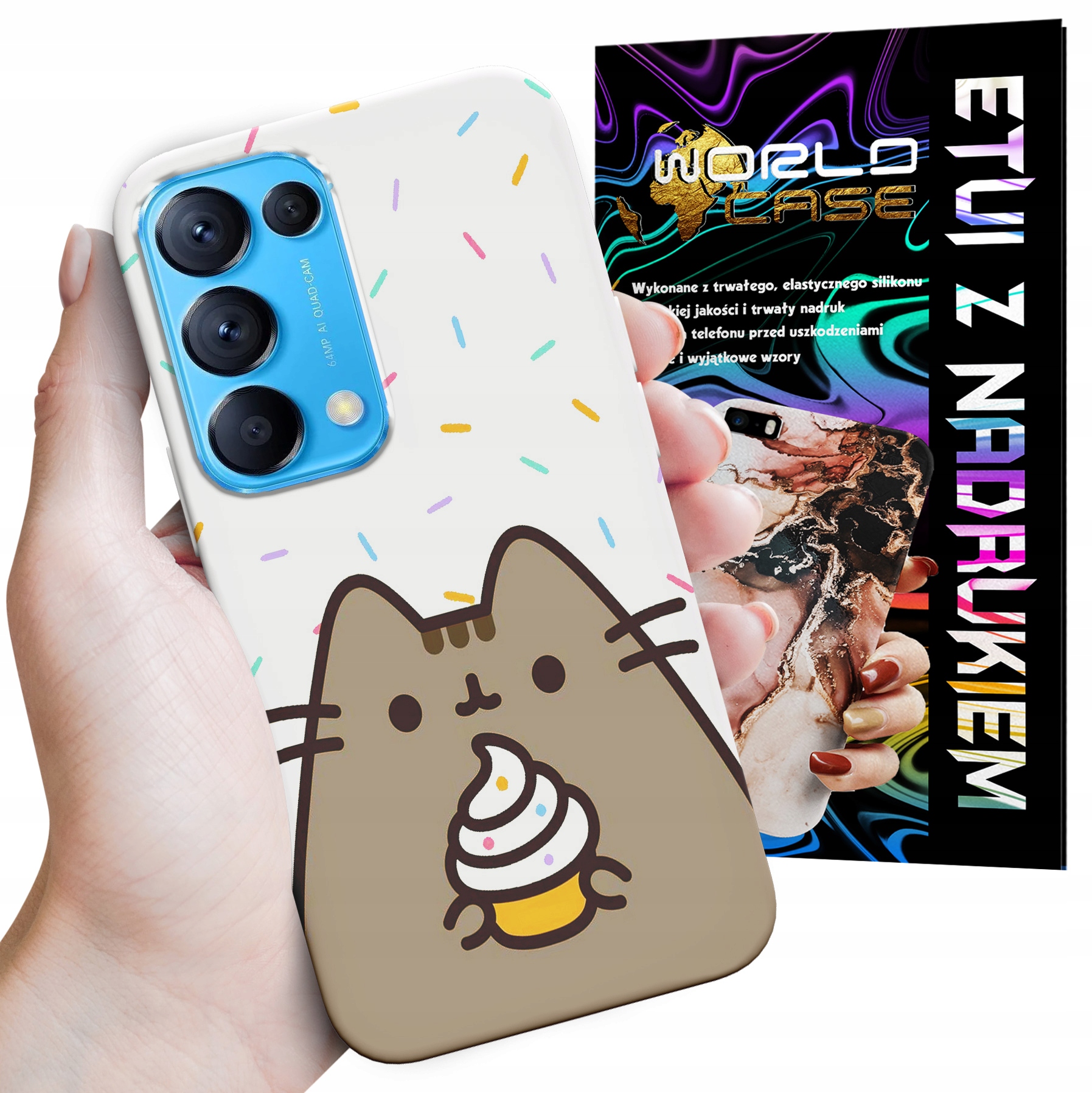 ETUI CASE DO OPPO FIND X3 LITE - SŁODKI KOTEK KOT OBUDOWA PLECKI