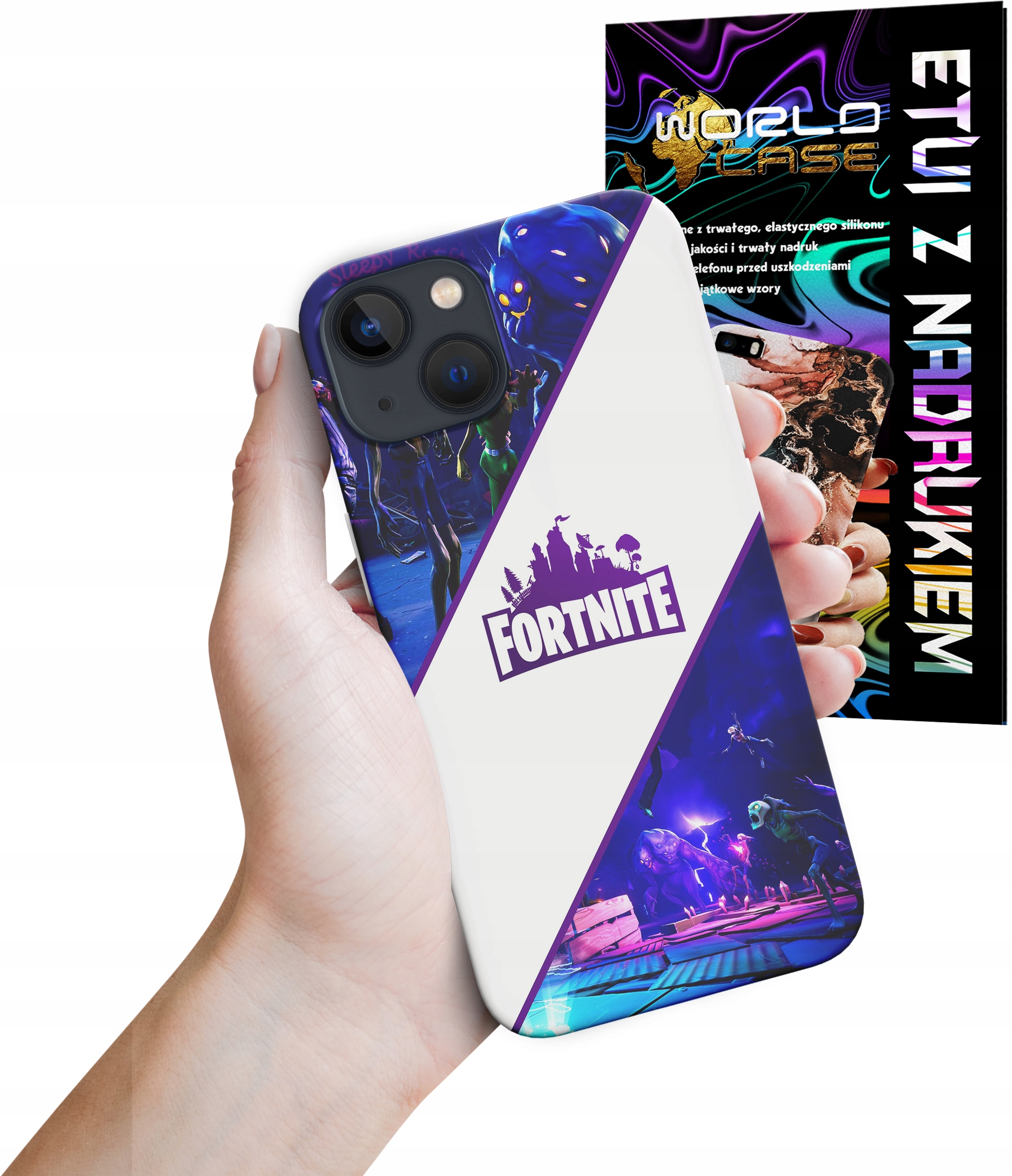 ETUI CASE DO IPHONE 14 - FORTNITE DZIECIĘCE WZORY Z GIER I BAJEK