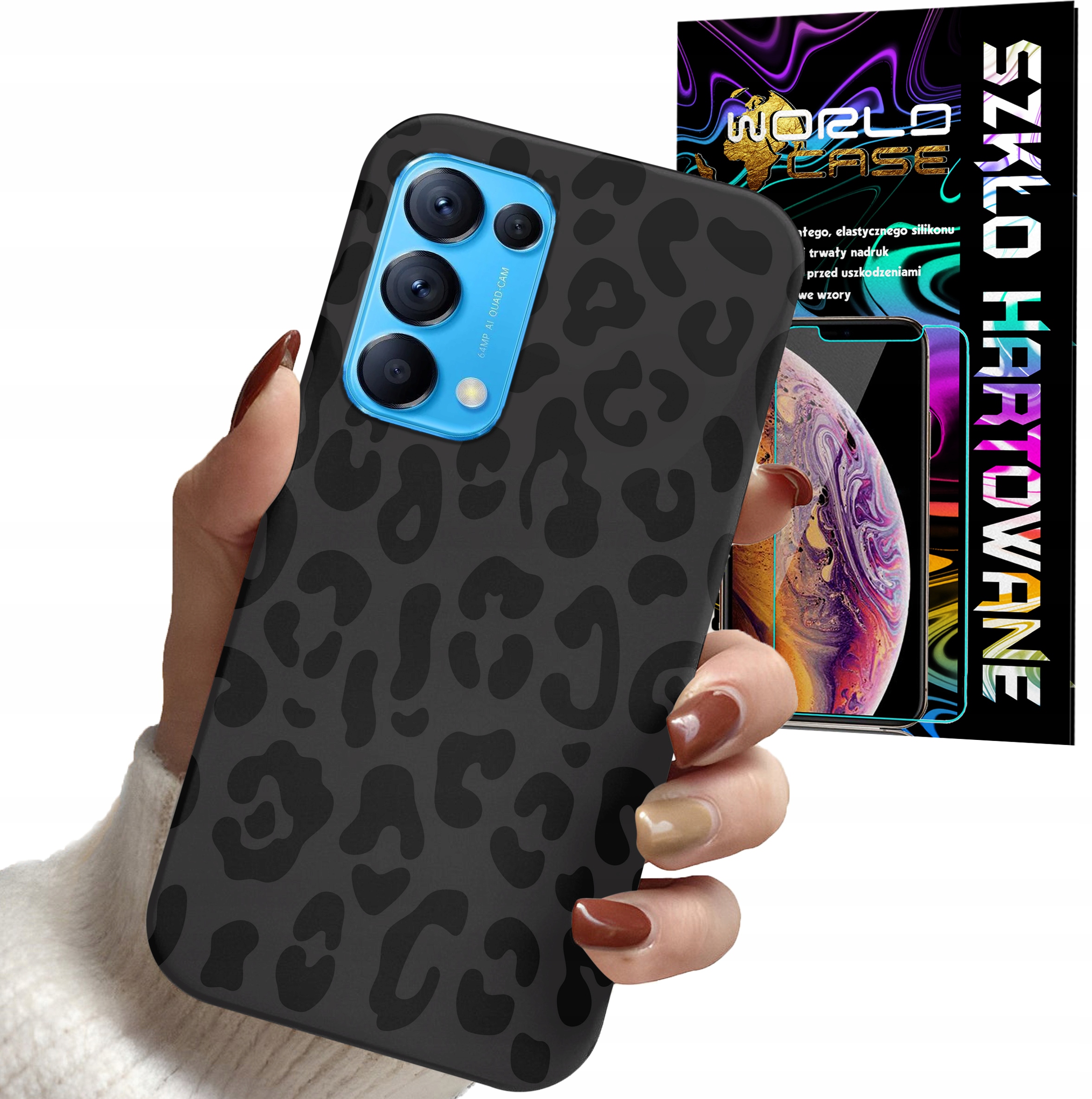 ETUI DO OPPO RENO 5 4G 5G - PANTERKA WZORKI MODNE WZORY OBUDOWA + SZKŁO