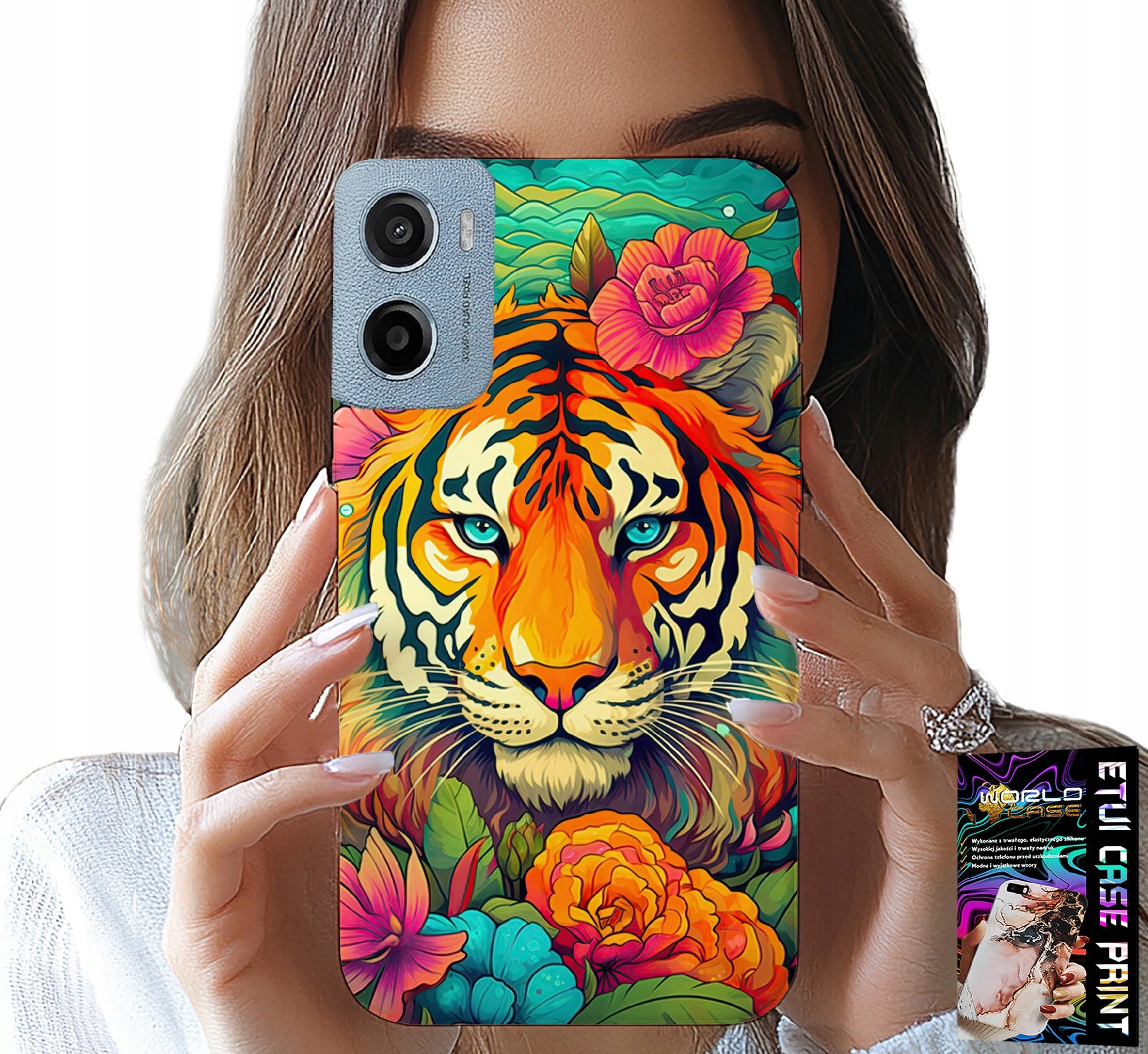 ETUI DO MOTOROLA E15 / G05 - ZWIERZĘCE WZORY TYGRYS TYGRYSEK CASE