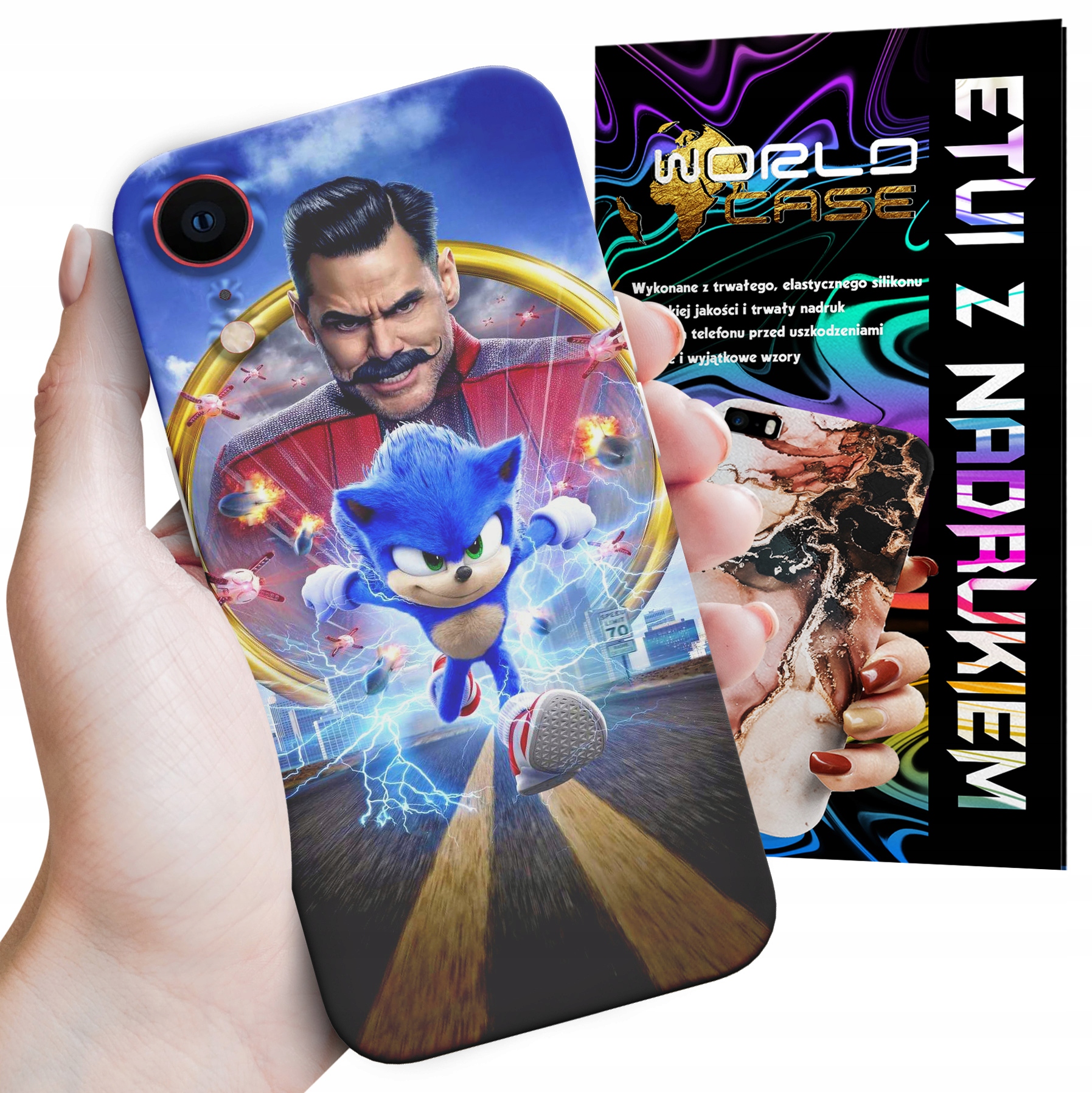 ETUI CASE DO IPHONE XR - SONIC SONIK WZORY Z BAJEK MARIO PLECKI