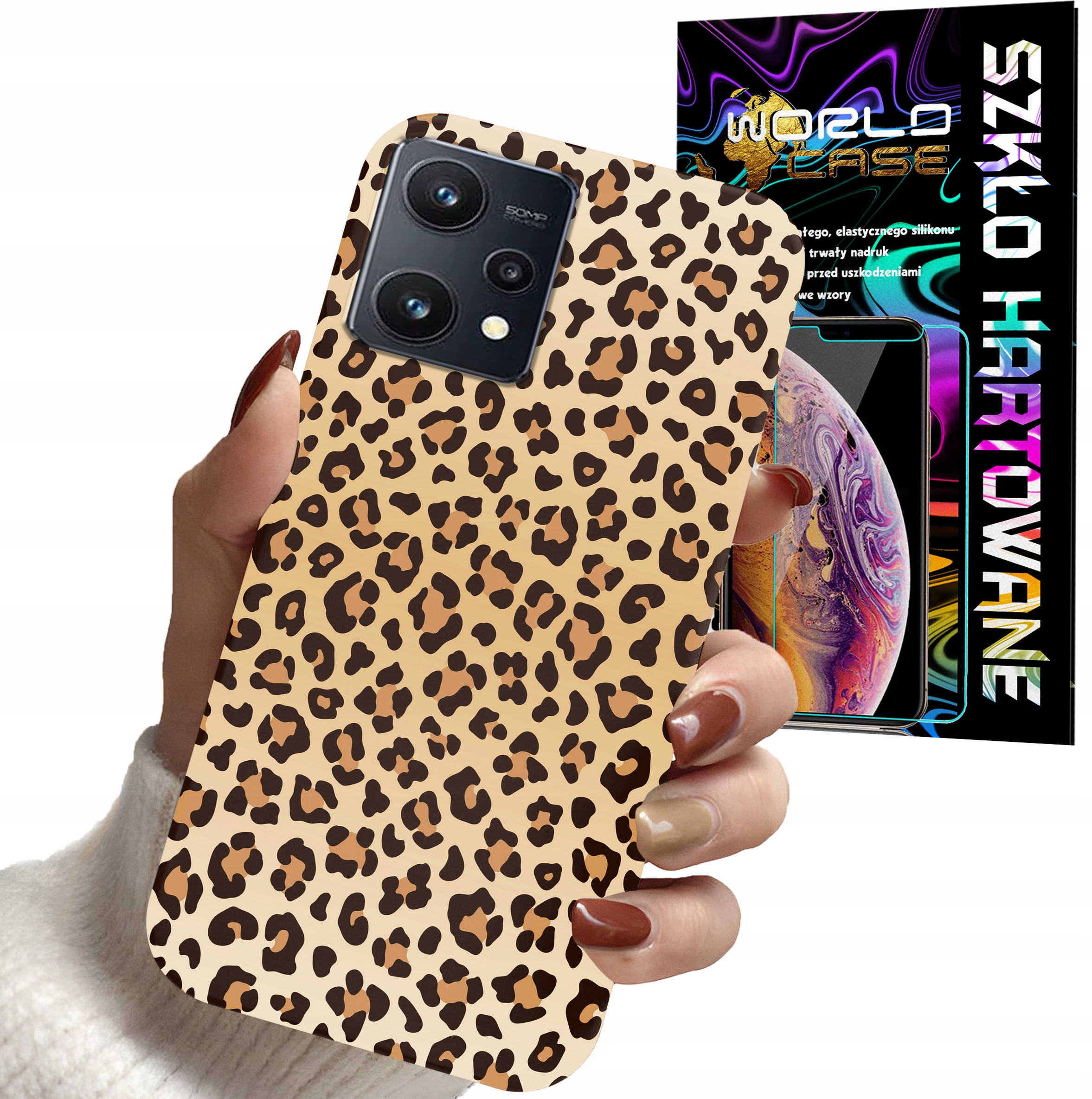 ETUI DO REALME 8 / 8 PRO - PANTERKA WZORKI MODNE WZORY DLA KOBIET + SZKŁO