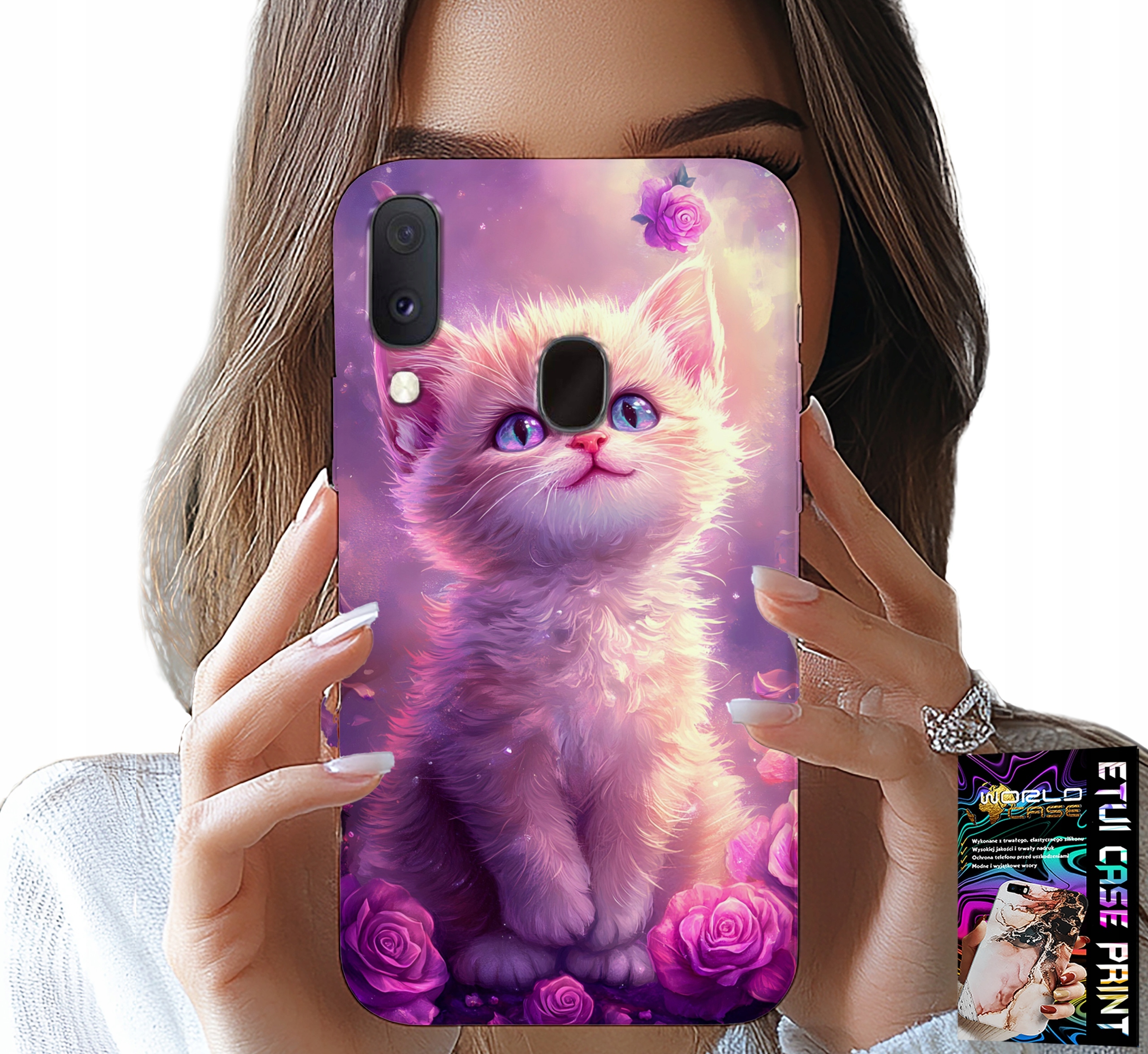 ETUI DO SAMSUNG GALAXY A40 - SŁODKI KOTEK, KOT, WZORY ZE ZWIERZĘTAMI
