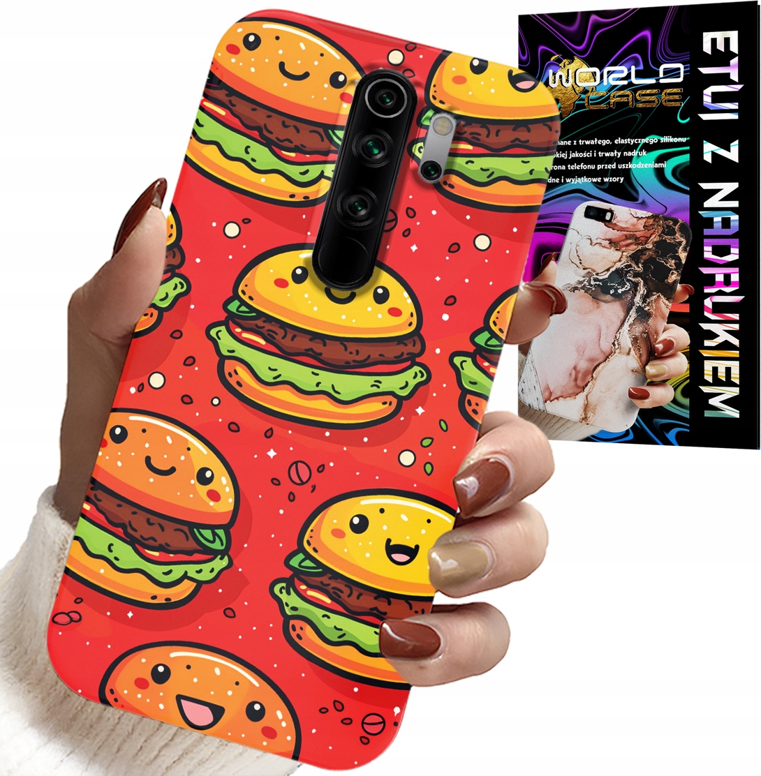 ETUI DO XIAOMI REDMI 9 - SŁODKIE UŚMIECHNIĘTE BURGERY POKROWIEC