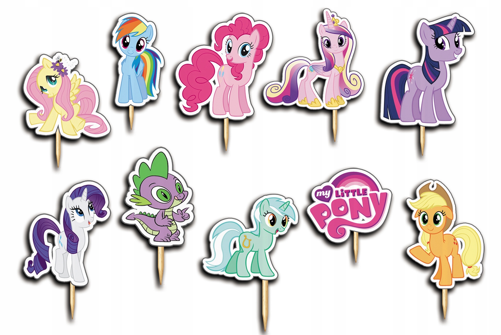 TOPPERY NA TORT OZDOBNE DEKORACJA ZESTAW - MY LITTLE PONY 10szt.